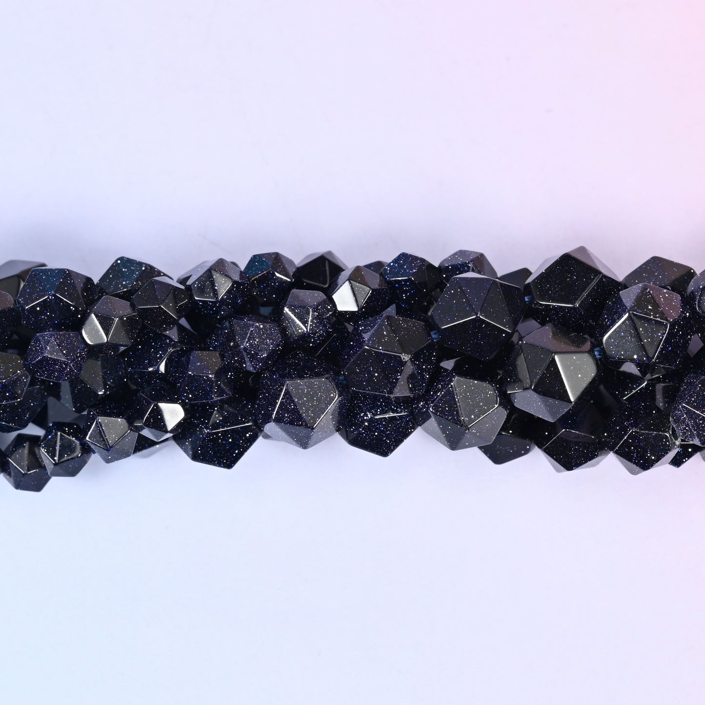 Blue Sandstone Diamond Star Cut Beads 6mm 8mm 10mm Jewelry Making 15.5 Inch Strand