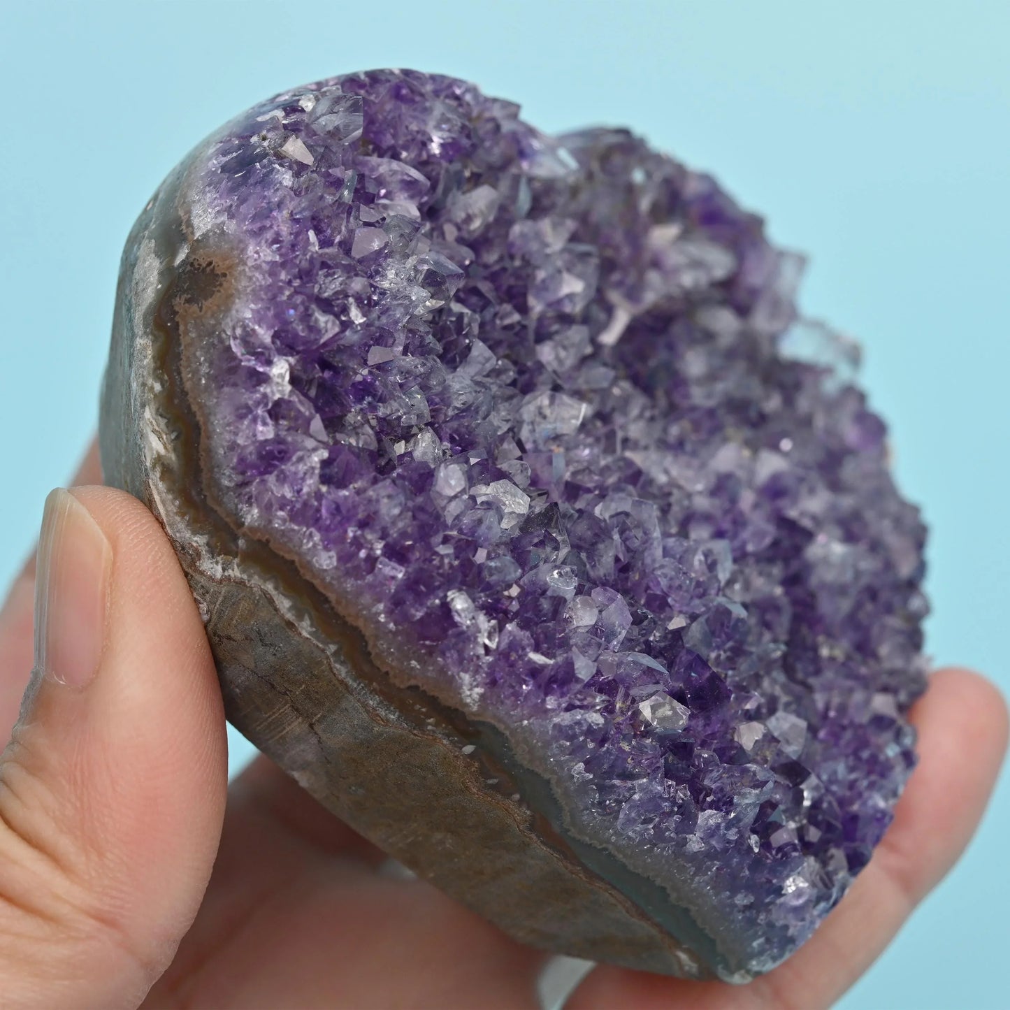 Natural Amethyst Purple Heart Cluster, Raw Amethyst Quartz Cluster, Amethyst Specimens Healing Crystal Stone, Crystal Cluster, Gift for Her - Mycrazycrystal