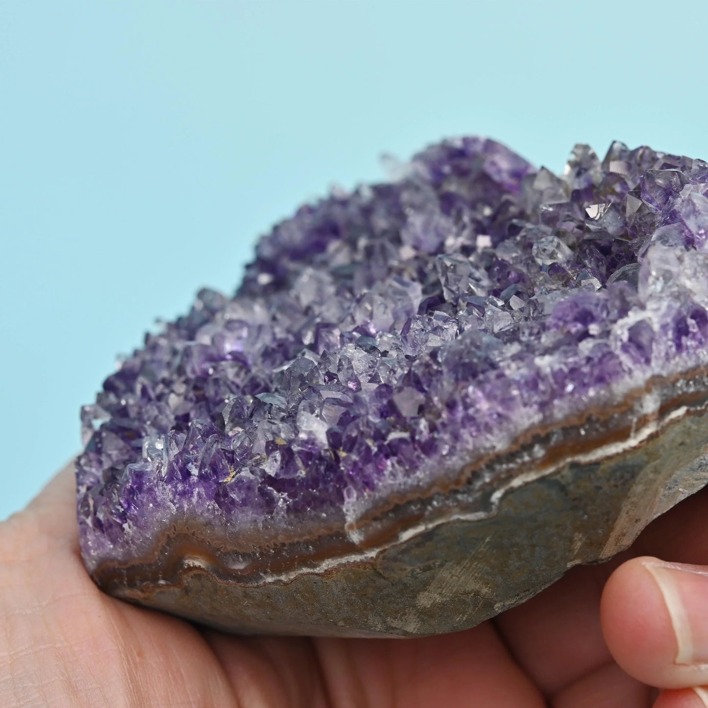 Natural Amethyst Purple Heart Cluster, Raw Amethyst Quartz Cluster, Amethyst Specimens Healing Crystal Stone, Crystal Cluster, Gift for Her - Mycrazycrystal