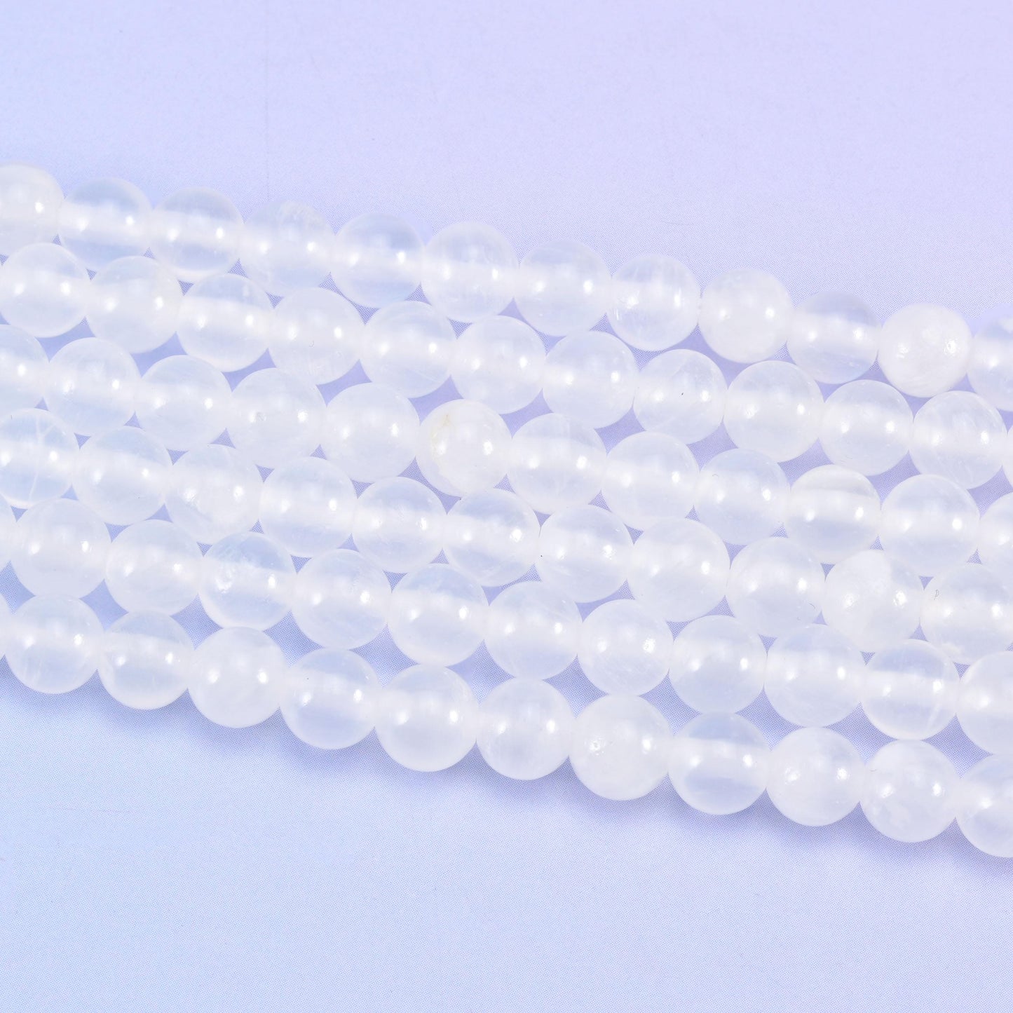 White Calcite Smooth Round Beads 6mm 8mm 10mm 12mm Jewelry Making 15.5 Inch Strand