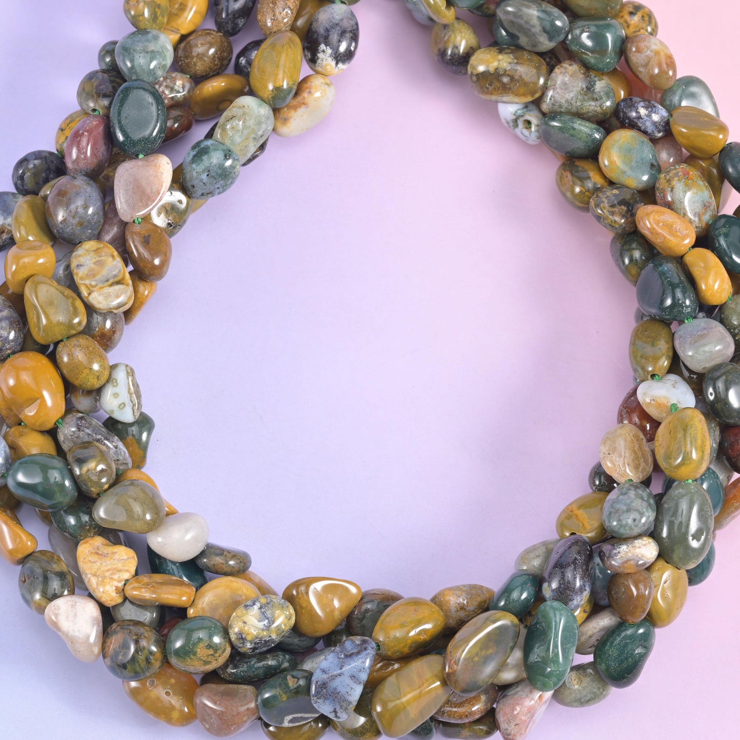 Ocean Jasper Pebble Nugget Beads