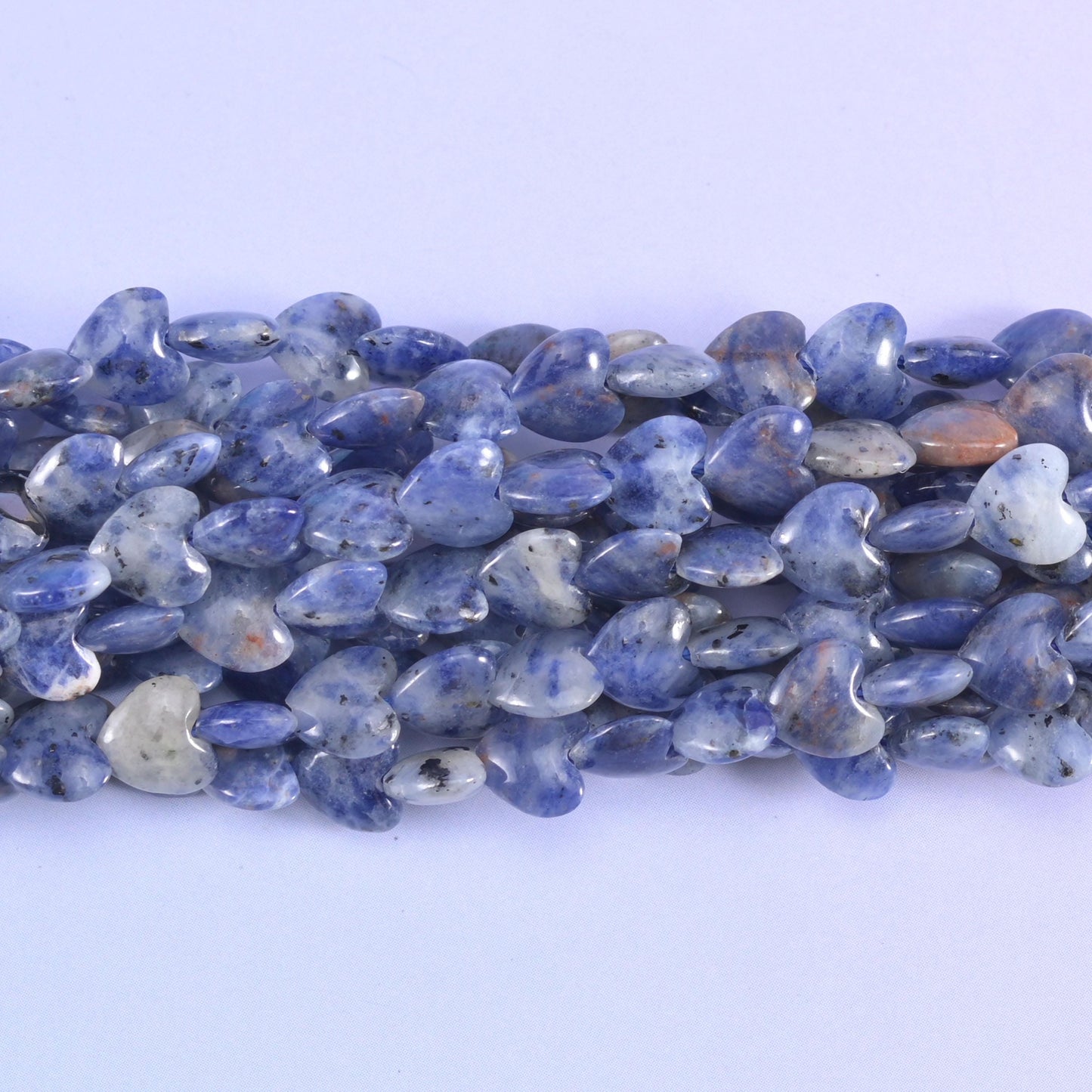 Blue Sodalite Heart Beads