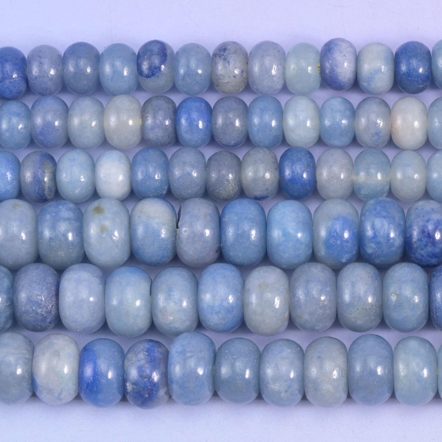 Blue Aventurine Smooth Rondelle Beads Jewelry Making Size 4x6mm 5x8mm 15.5" Strand