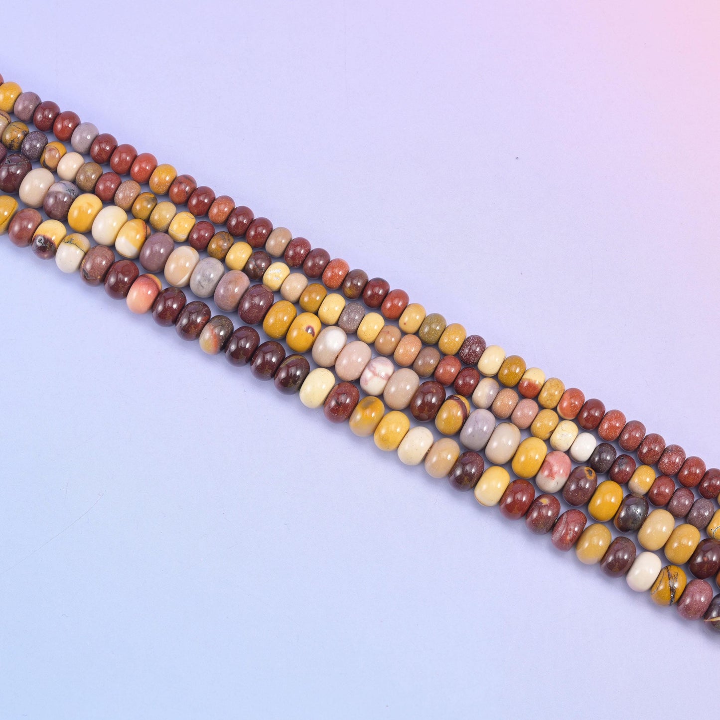 Mookaite Jasper Smooth Rondelle Beads Jewelry Making Size 4x6mm 5x8mm 15.5" Strand