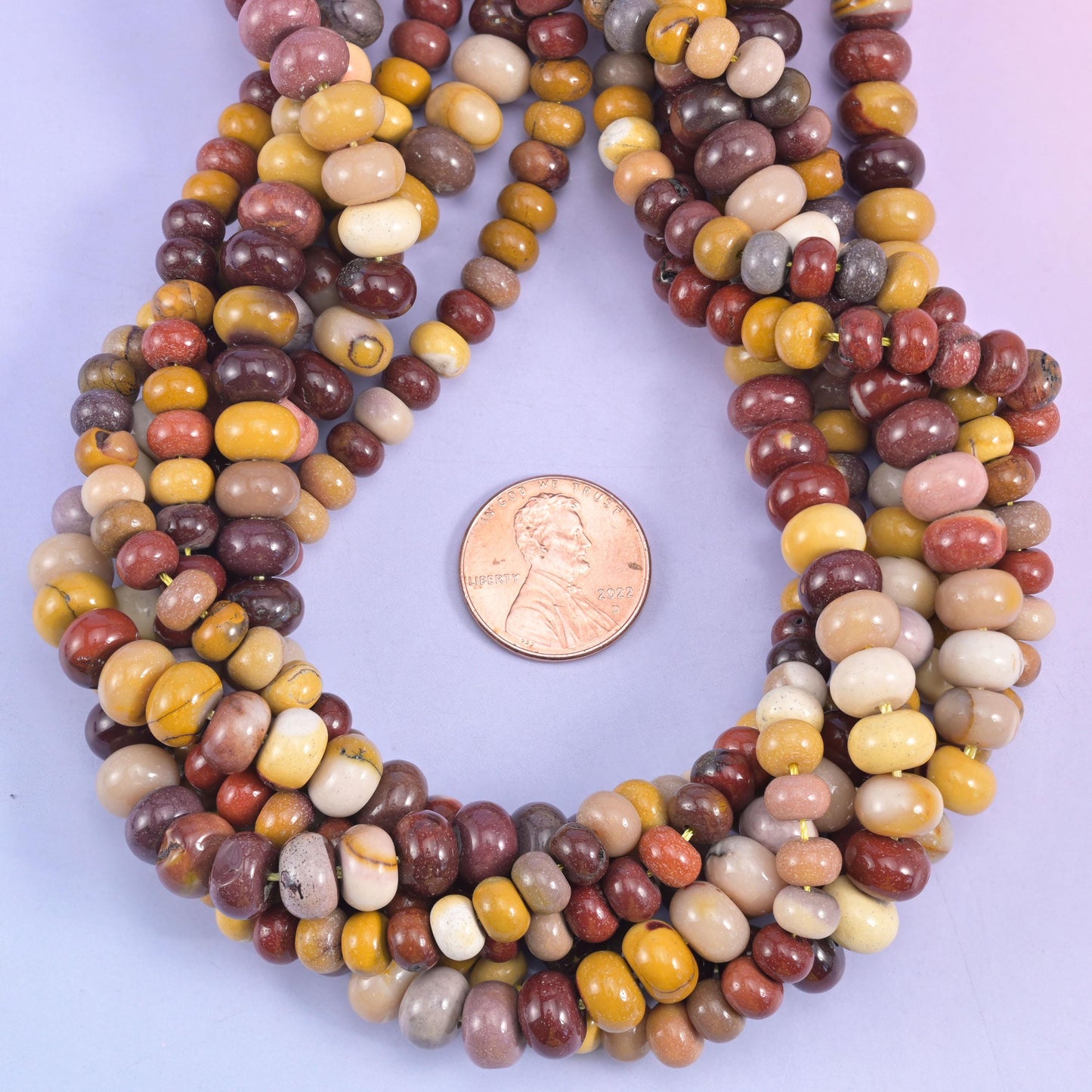 Mookaite Jasper Smooth Rondelle Beads Jewelry Making Size 4x6mm 5x8mm 15.5" Strand