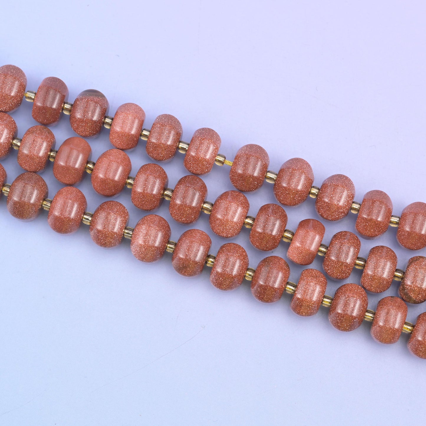 Gold Sandstone Pumpkin Rondelle Beads Jewelry Making Size 12x8mm 15" Strand