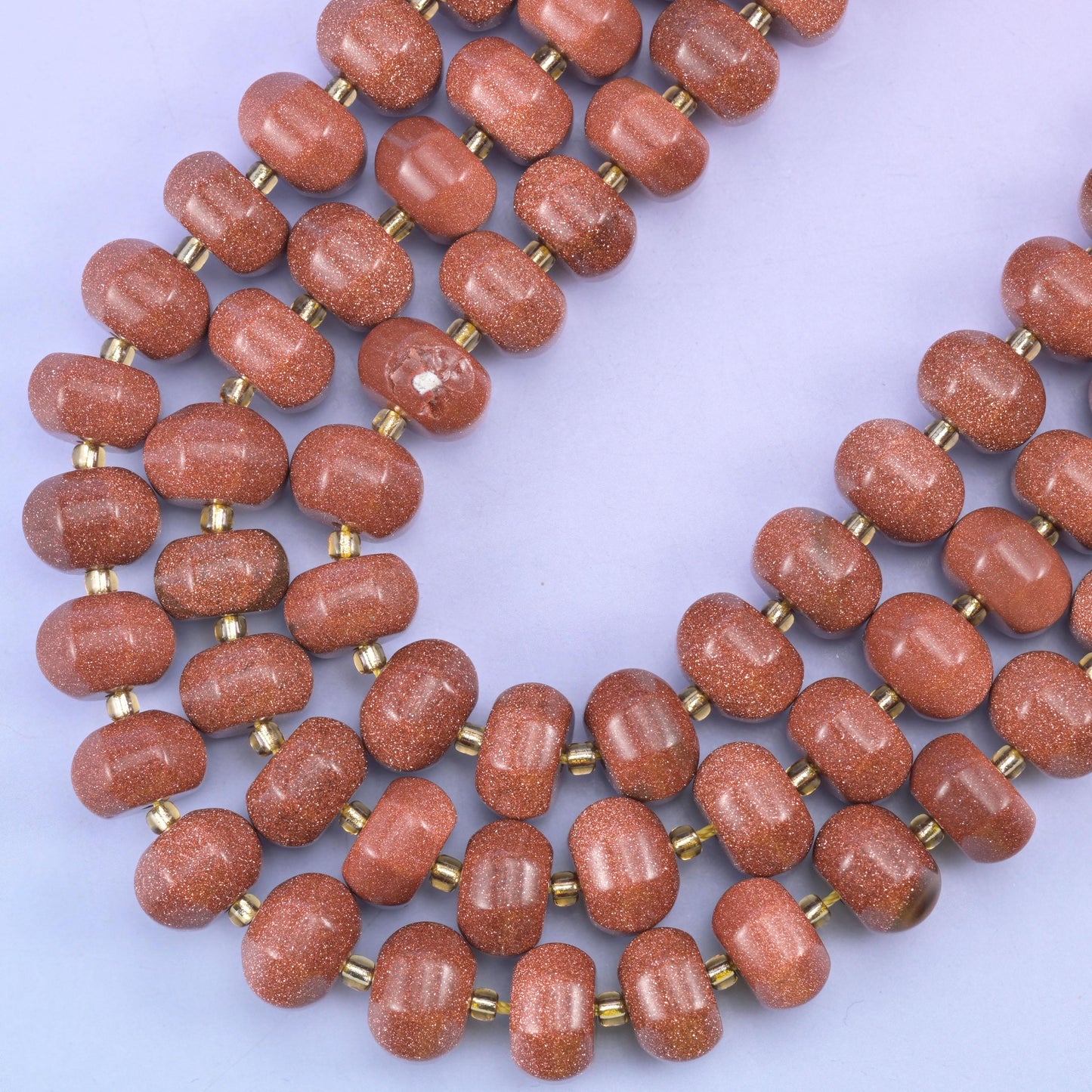 Gold Sandstone Pumpkin Rondelle Beads Jewelry Making Size 12x8mm 15" Strand
