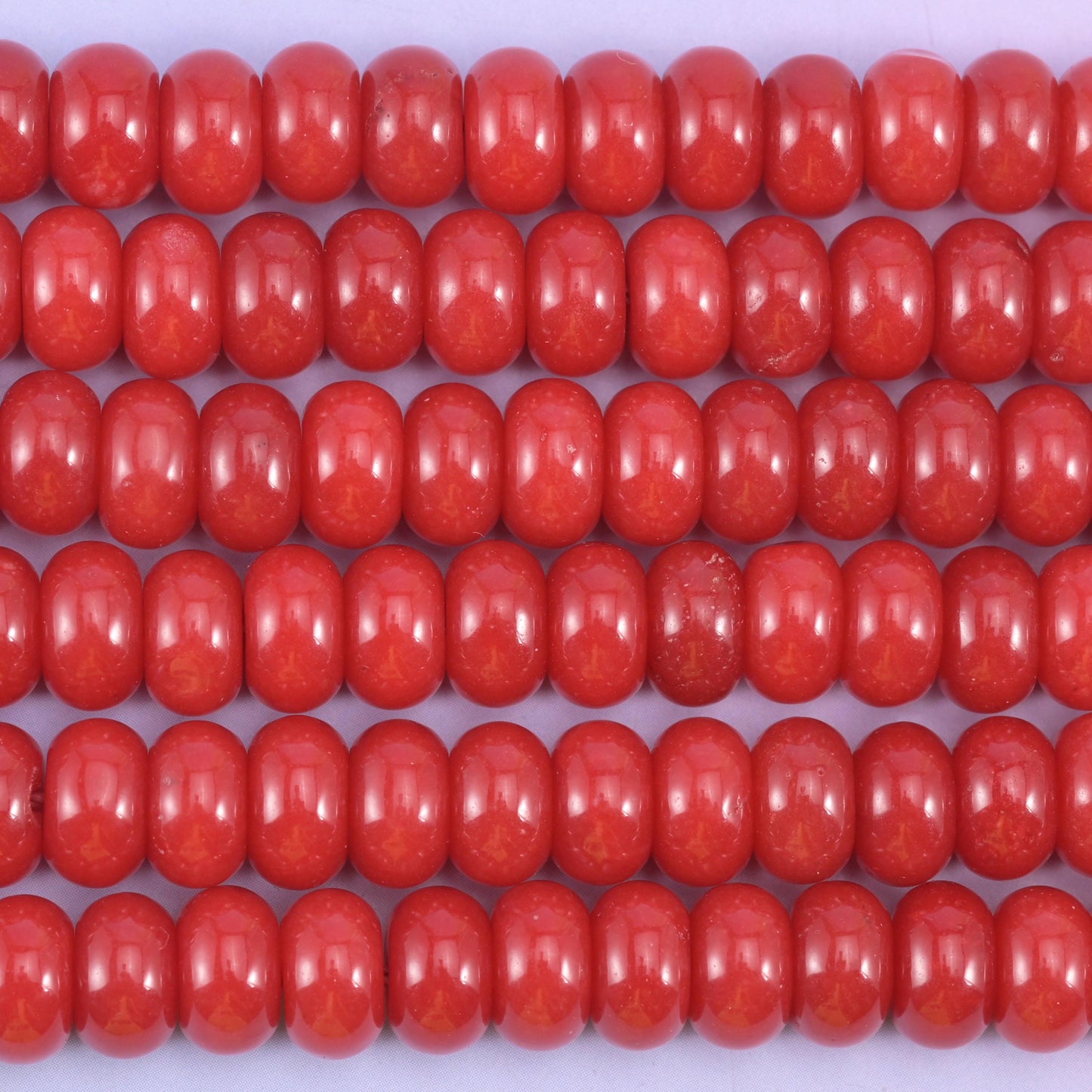 Red Dyed Jade Smooth Rondelle Beads Jewelry Making Size 5x8mm 15" Strand