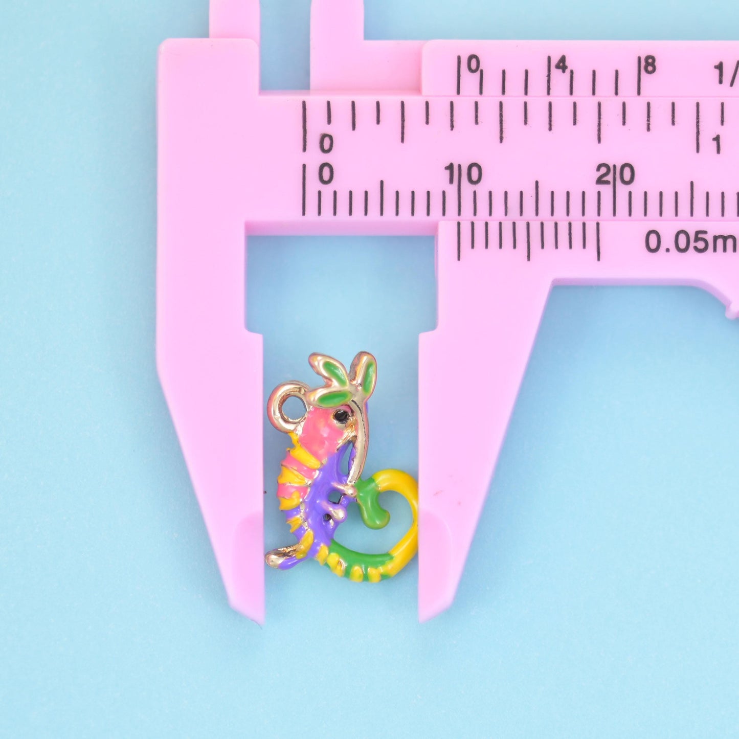 18K Gold Filled Enamel Chameleon Charms for DIY Jewelry Making Supply