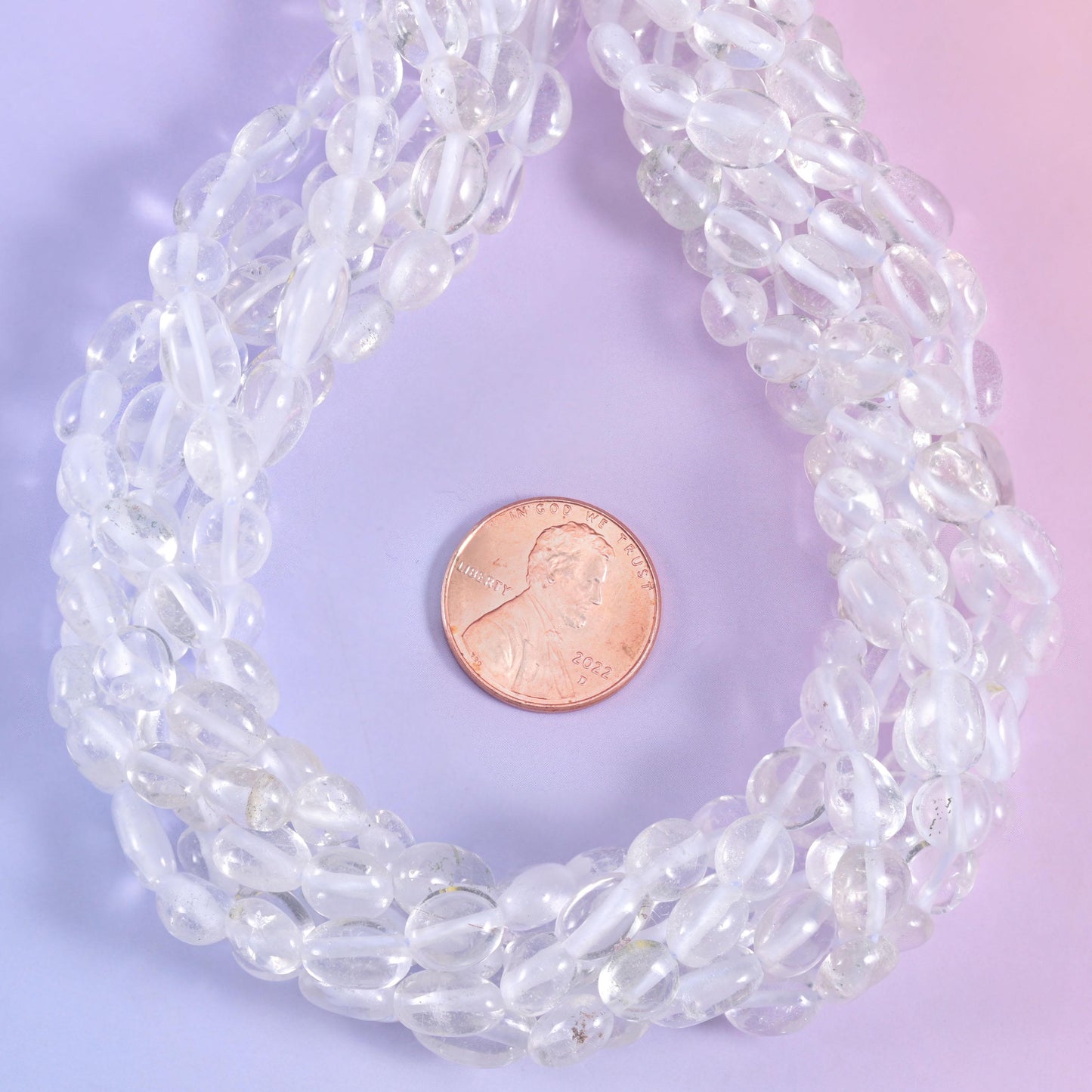 Clear Quartz Pebble Nugget Beads 6-8mm 8-12mm Jewelry Making 15.5" Strand