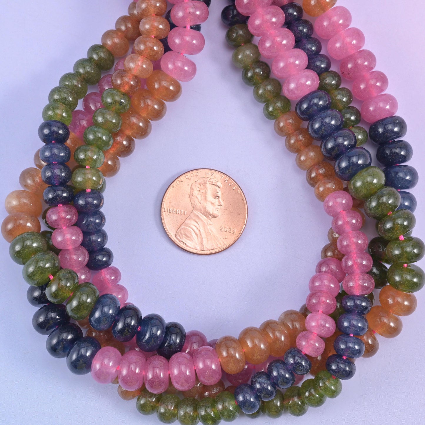 Tourmaline Color Dyed Jade Smooth Rondelle Beads Jewelry Making Size 4x6mm 5x8mm 15" Strand
