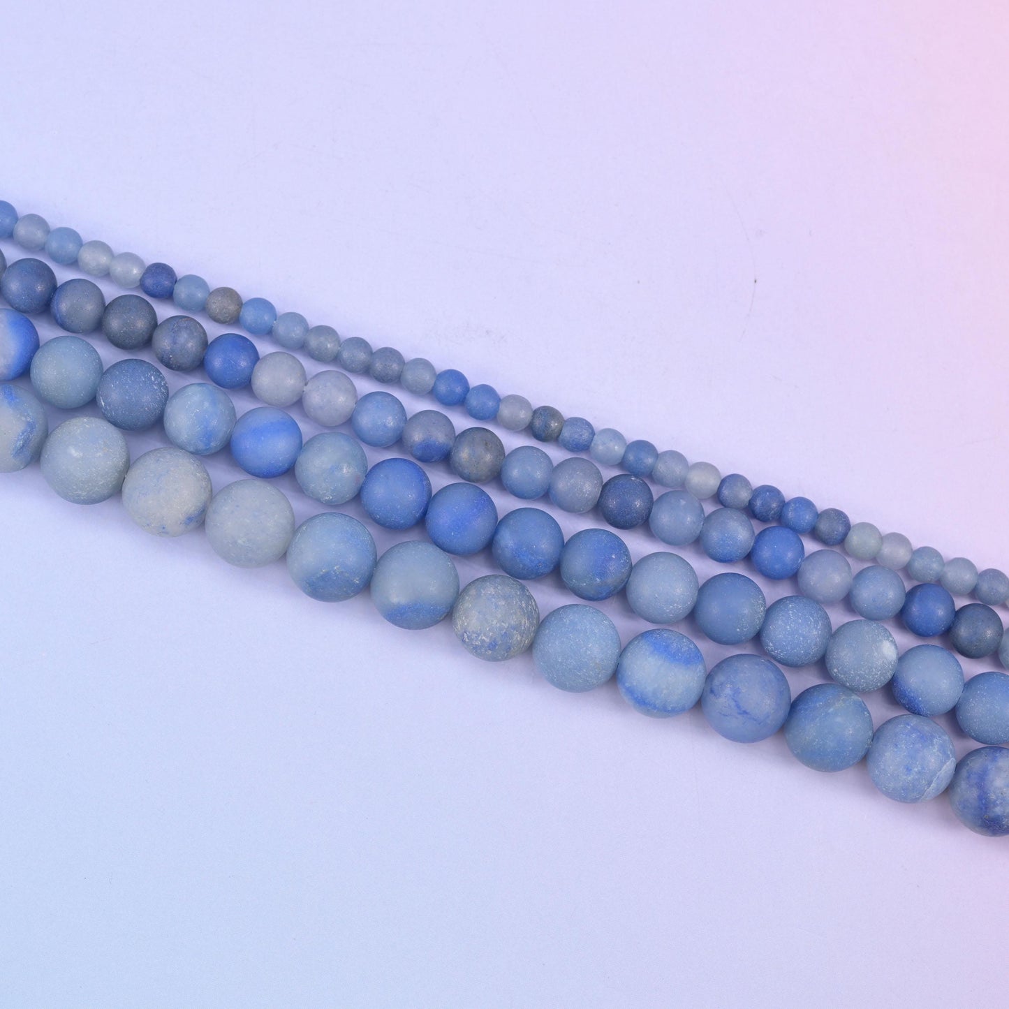 Blue Aventurine Matte Round Beads 4mm 6mm 8mm 10mm Jewelry Making 15 Inch Strand