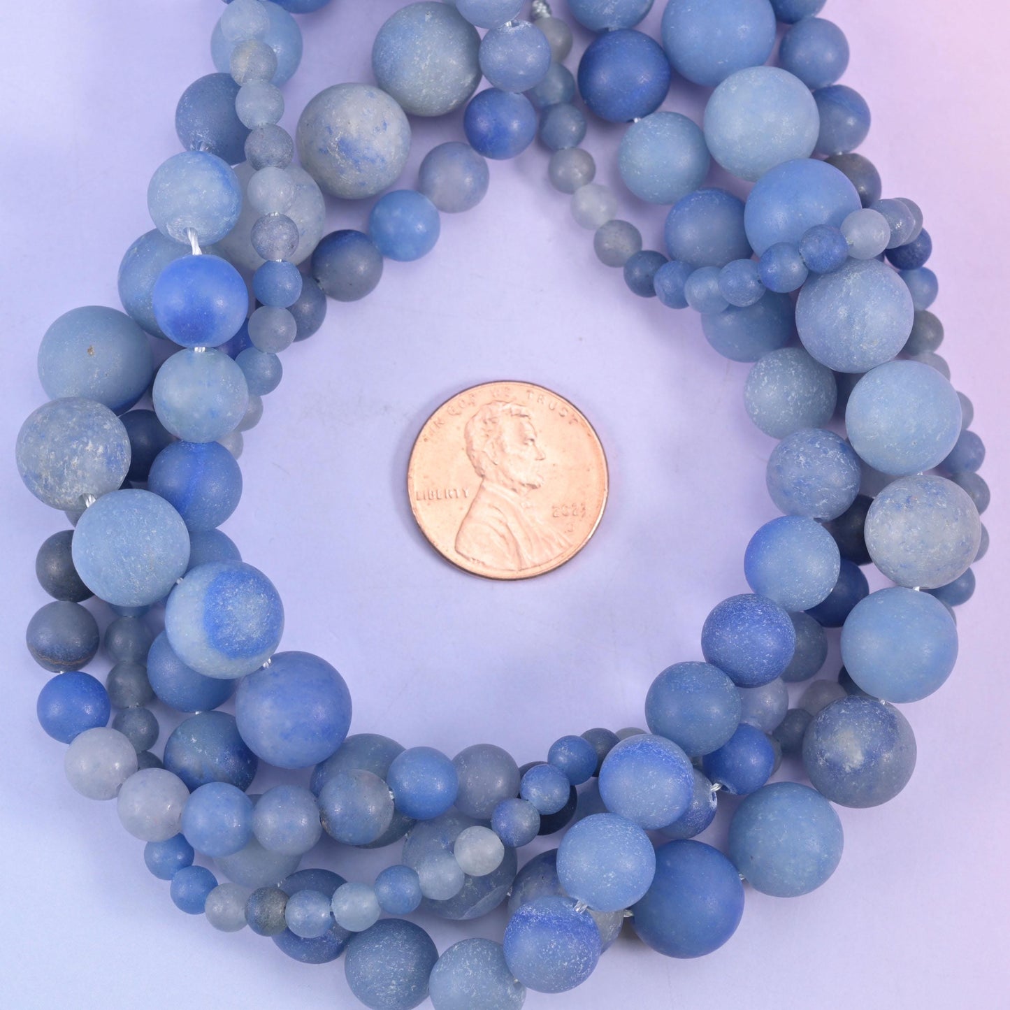 Blue Aventurine Matte Round Beads 4mm 6mm 8mm 10mm Jewelry Making 15 Inch Strand