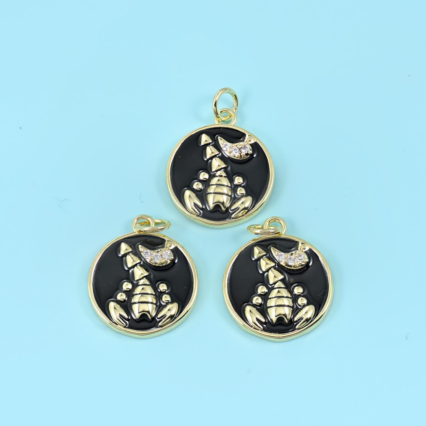 14K Gold Filled Enamel Zodiac Sign Charms: DIY Jewelry Making Supply