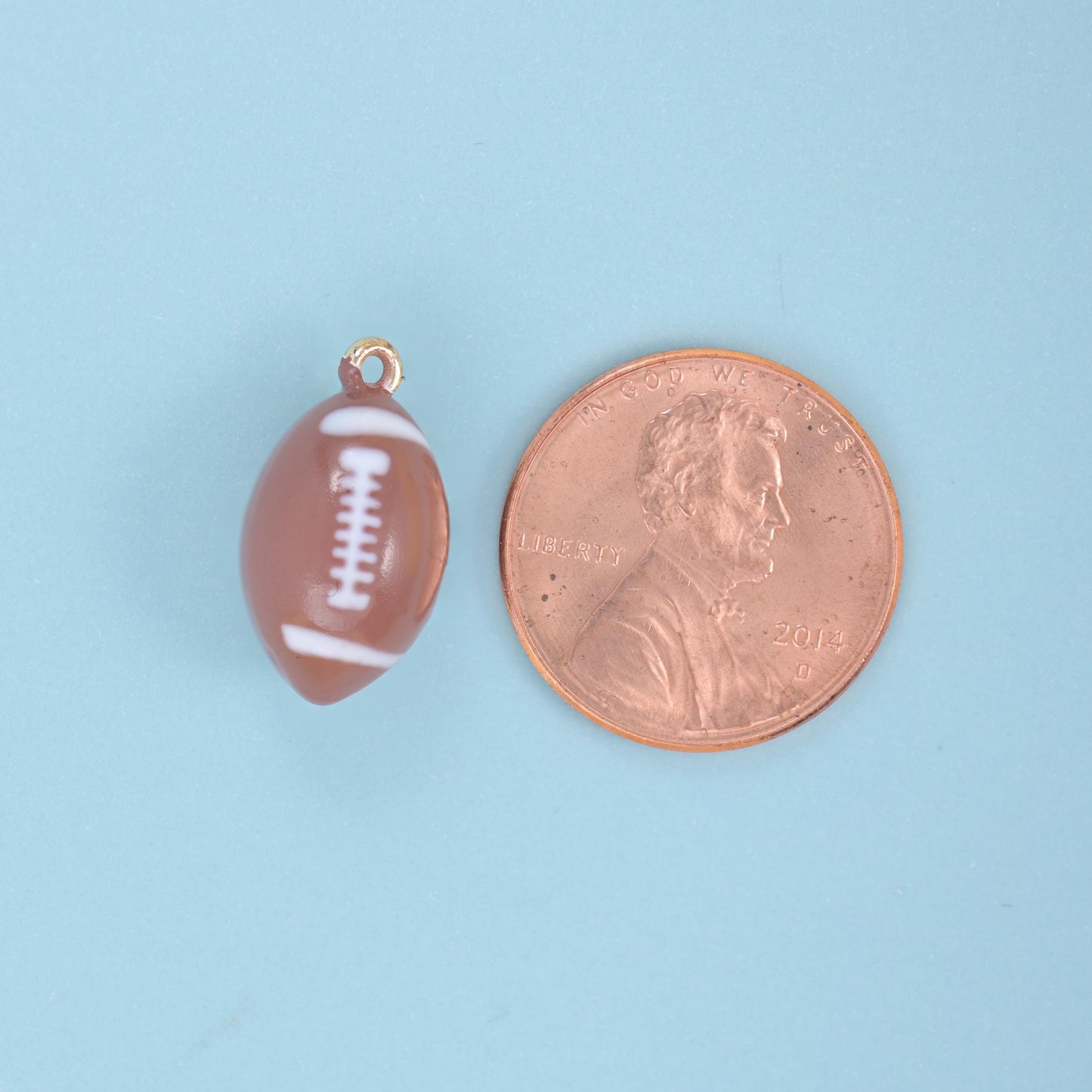 Enamel Football Charms: 18K Gold Filled, DIY Jewelry Making Supply