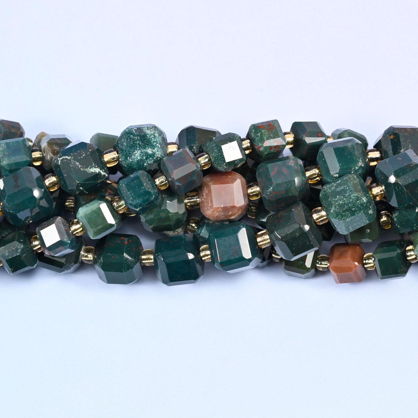Oriental Jasper Faceted Cube Beads: Size 6mm 8mm, Jewelry Making, 15 inch Strand