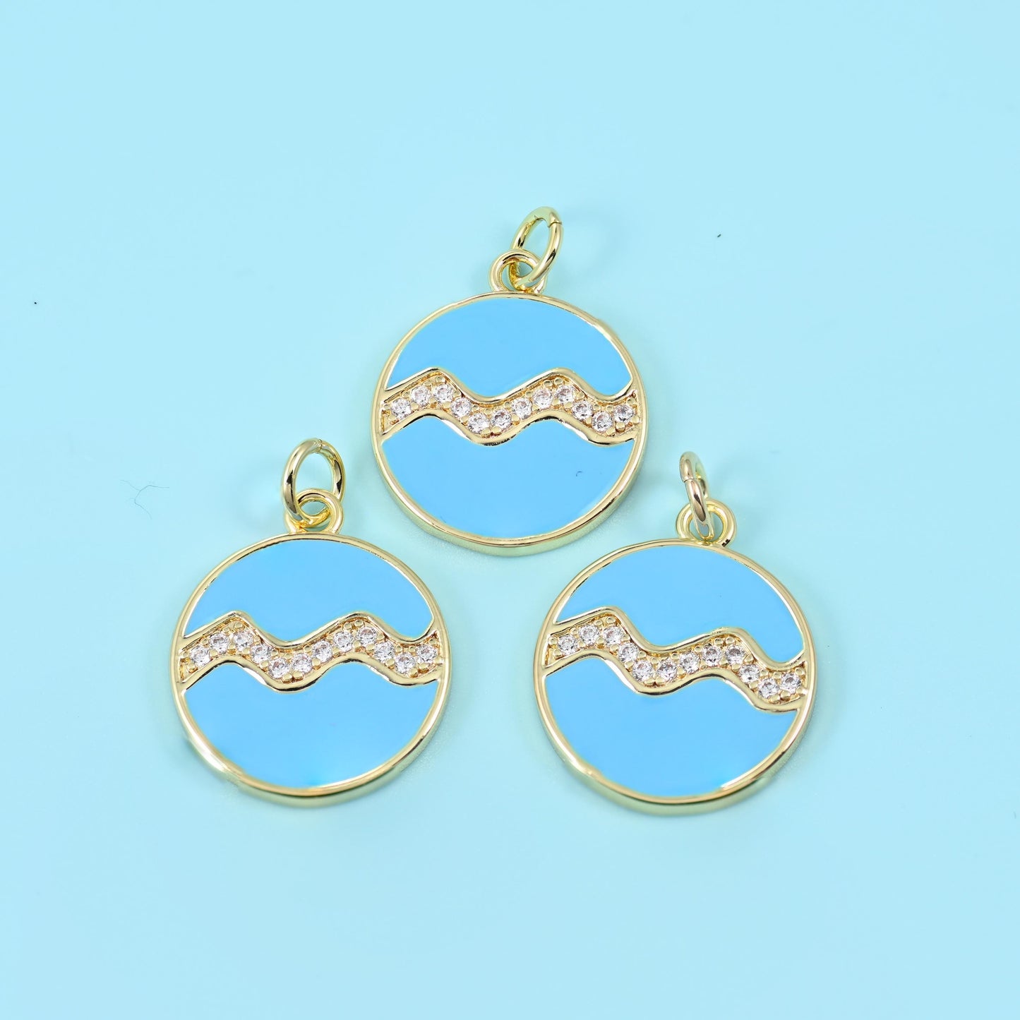 14K Gold Filled Enamel Zodiac Sign Charms: DIY Jewelry Making Supply