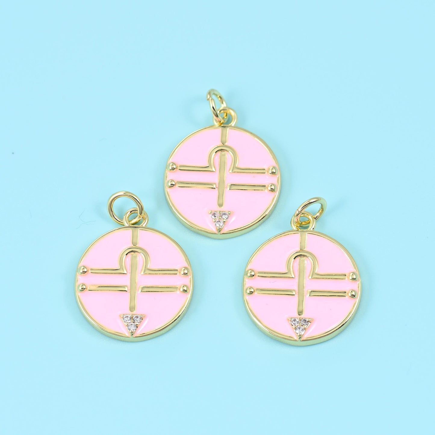 14K Gold Filled Enamel Zodiac Sign Charms: DIY Jewelry Making Supply