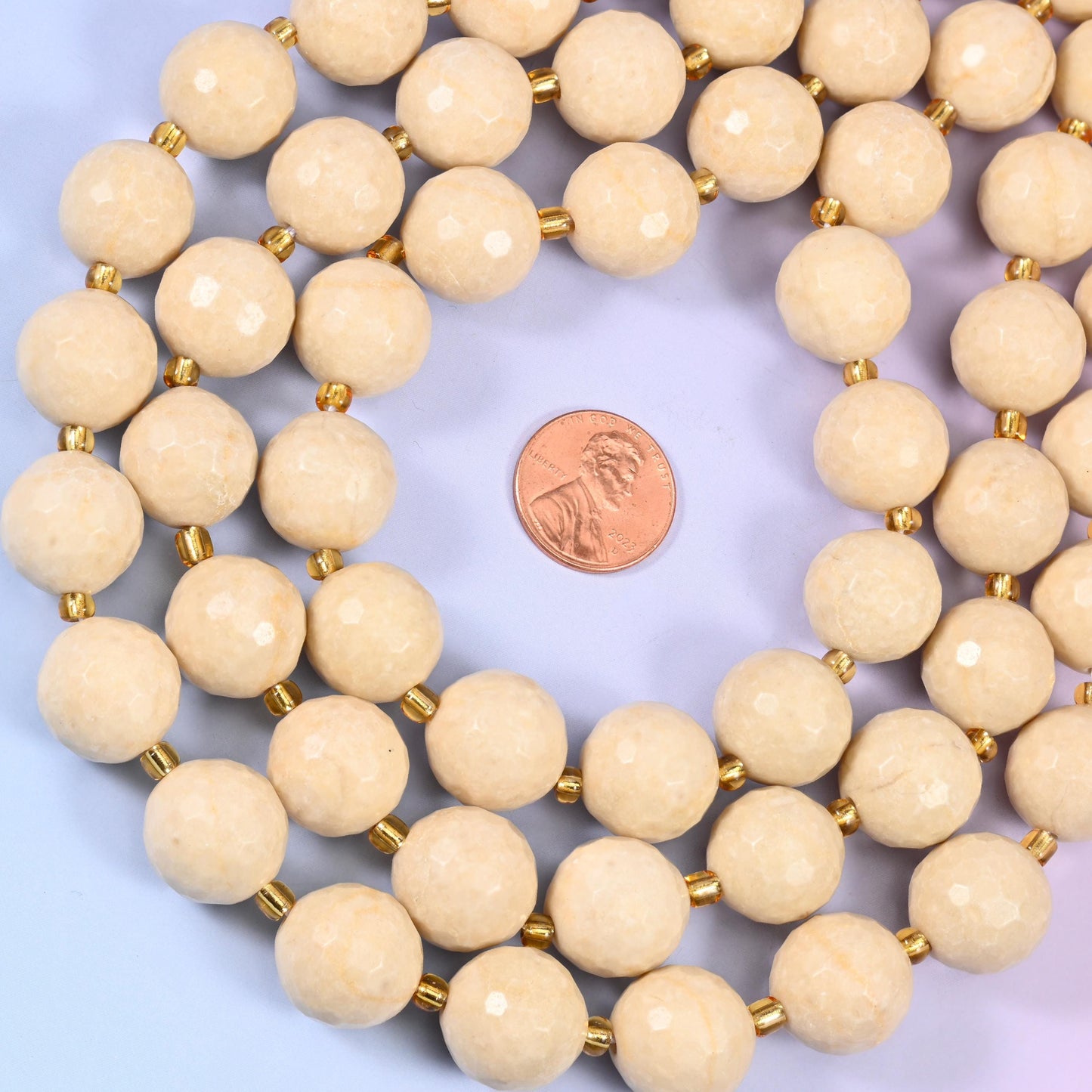 Fossil Jasper Faceted Round Beads Size 16mm Jewelry Making 15 Inch Strand