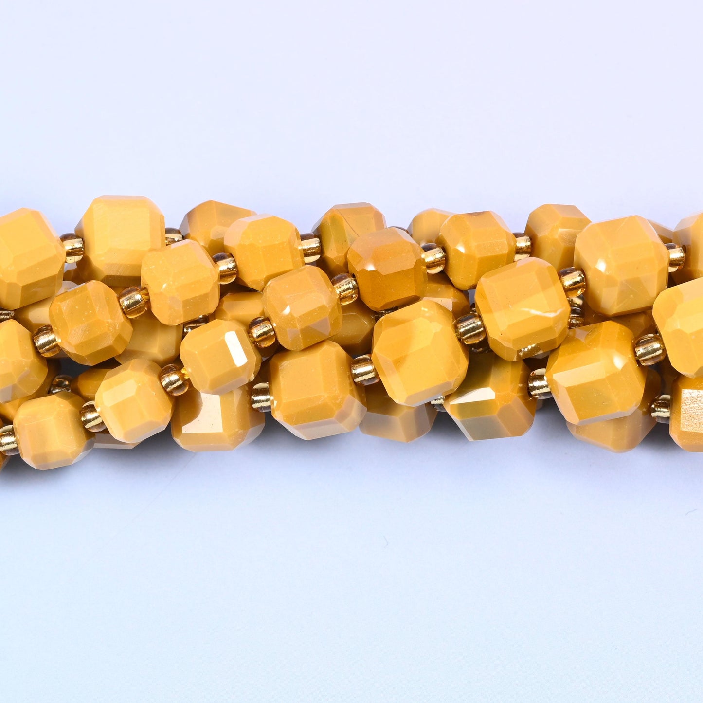 Yellow Mookaite Jasper Faceted Cube Beads: Size 6mm 8mm, Jewelry Making, 15 inch Strand