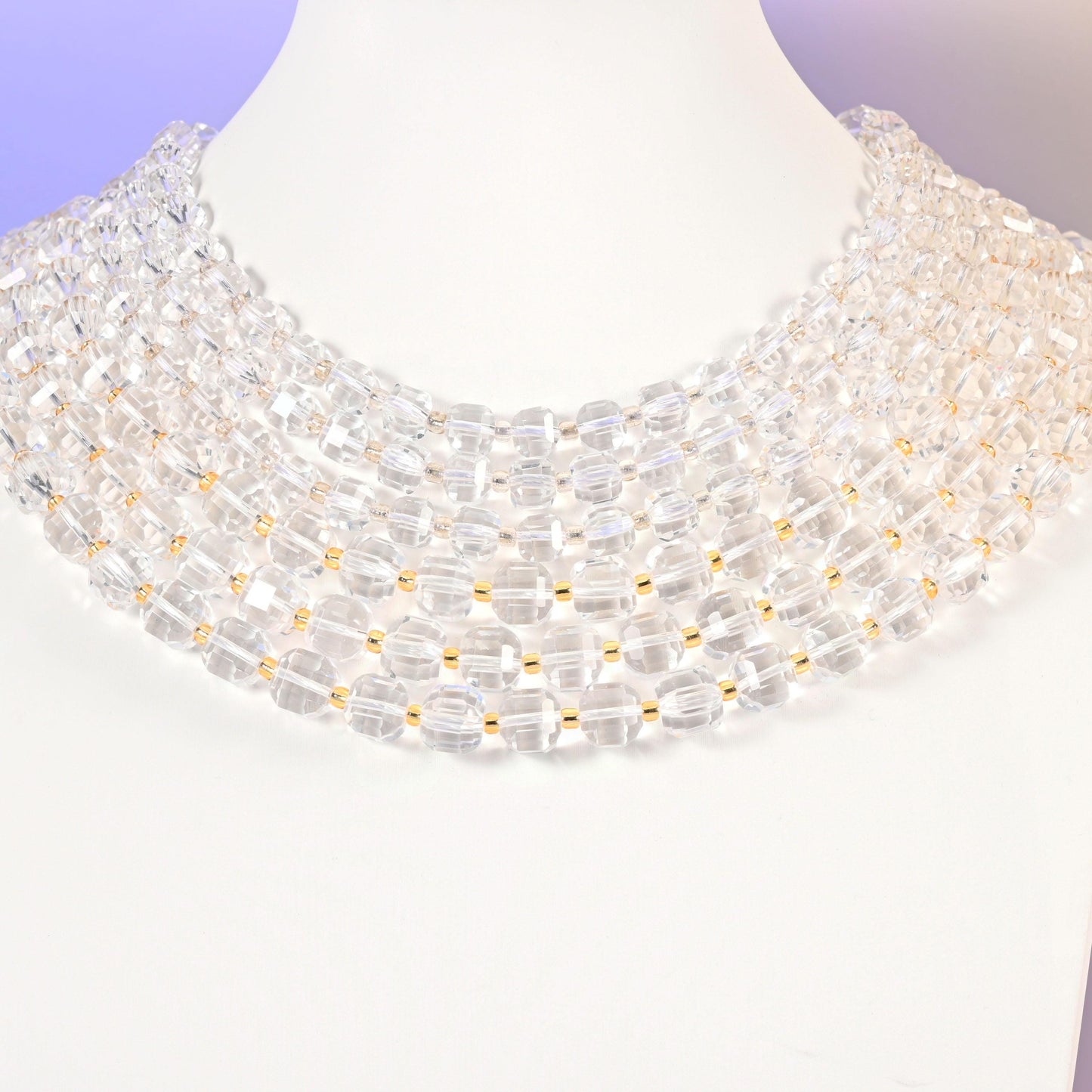 Clear Quartz Faceted Cube Beads: Size 6mm 8mm, Jewelry Making, 15 inch Strand