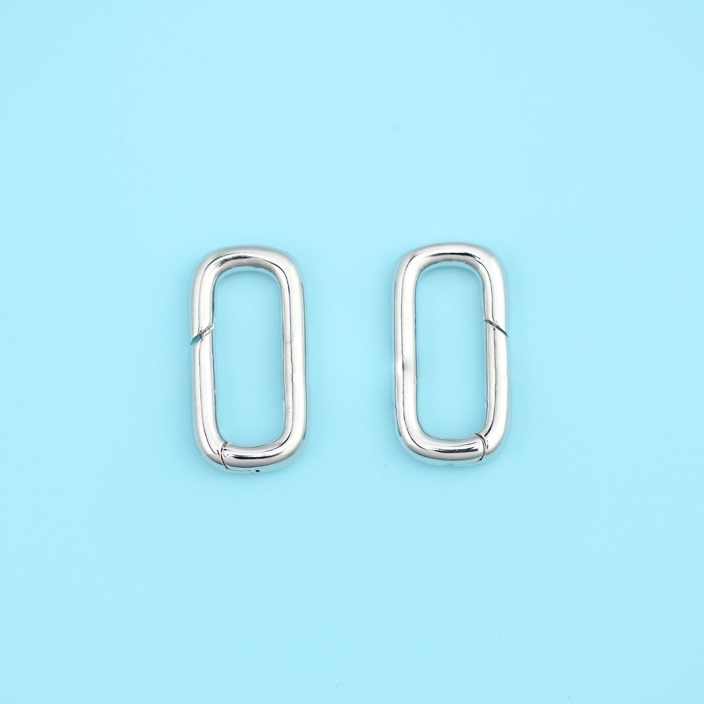 18K Gold Filled Rectangle Carabiner Clasps for DIY Jewelry Making Supply