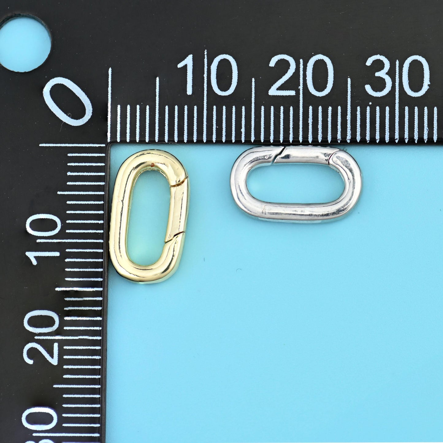 18K Gold Filled Oval Carabiner Clasps for DIY Jewelry Making Supply