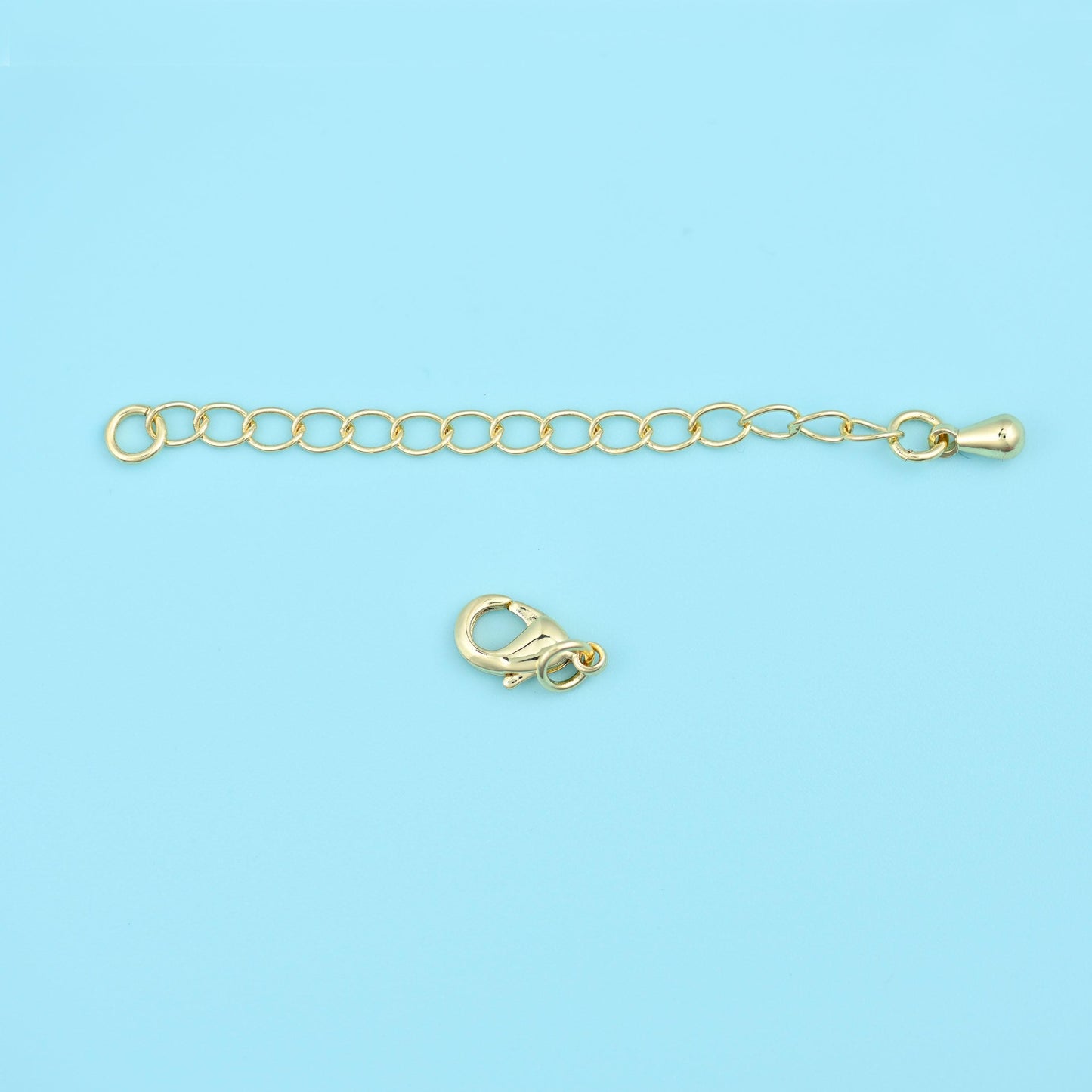 Adjustable Chain Connector with Lobster Clasps for DIY Jewelry Making Supply