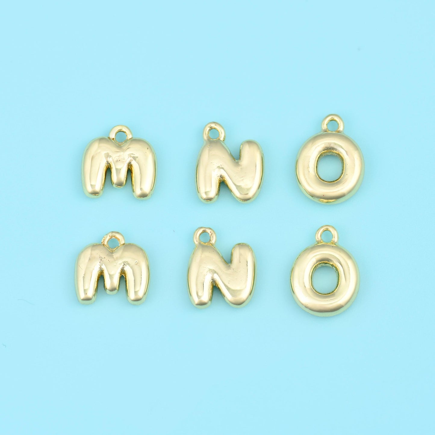 18K Gold Filled Letter Pendants, Personalise Initial Charm for DIY Jewelry Making Supply