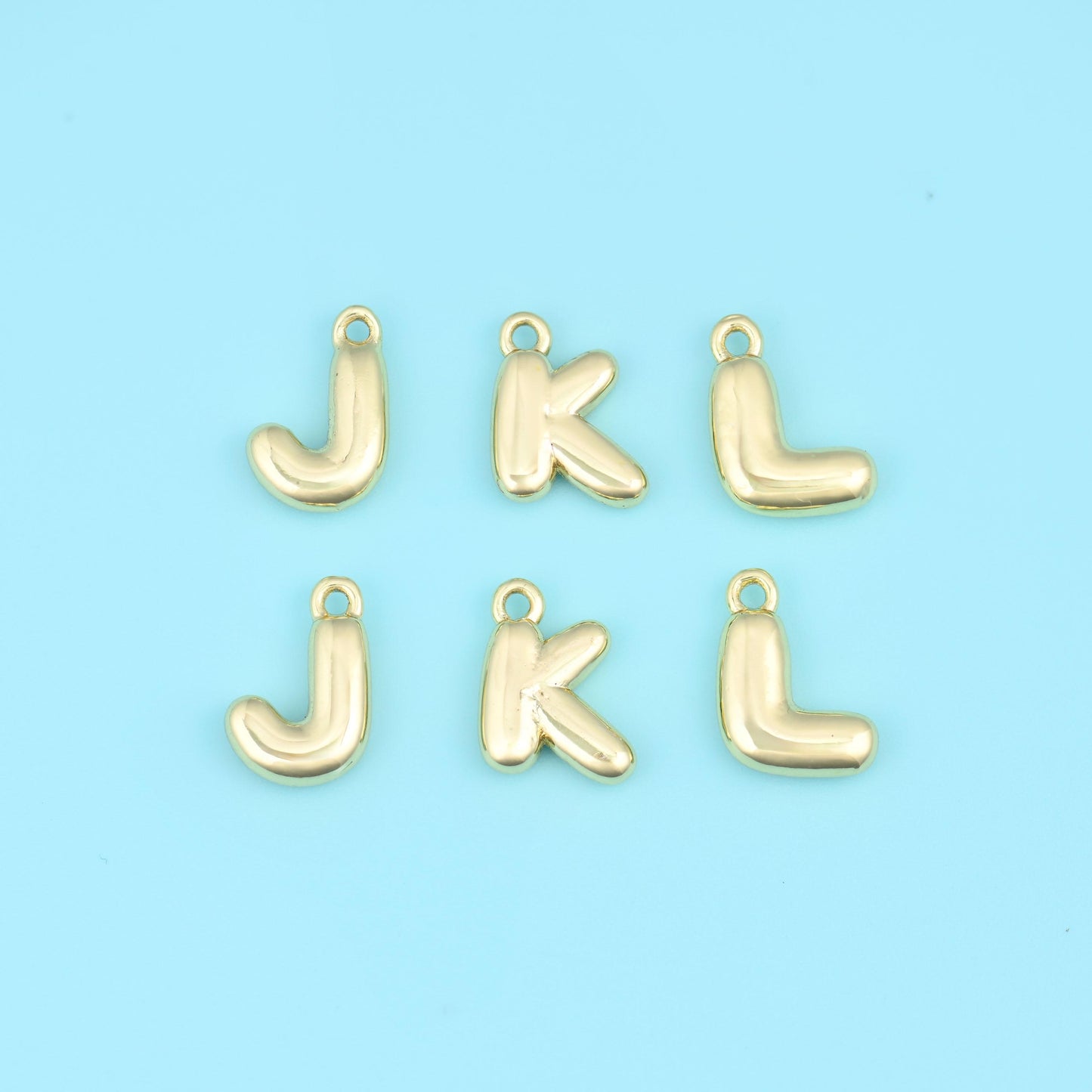 18K Gold Filled Letter Pendants, Personalise Initial Charm for DIY Jewelry Making Supply