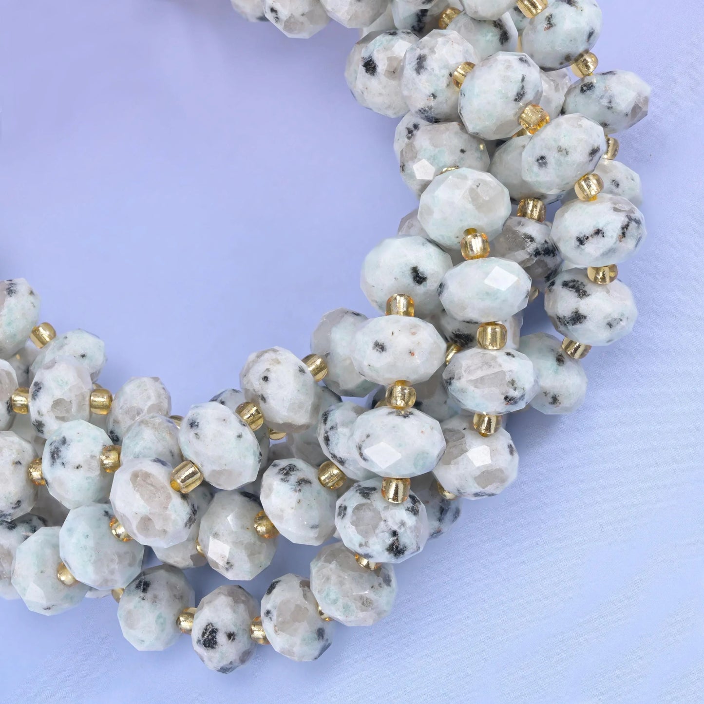Kiwi Jasper faceted rondelle beads, hole approximately 1.0mm