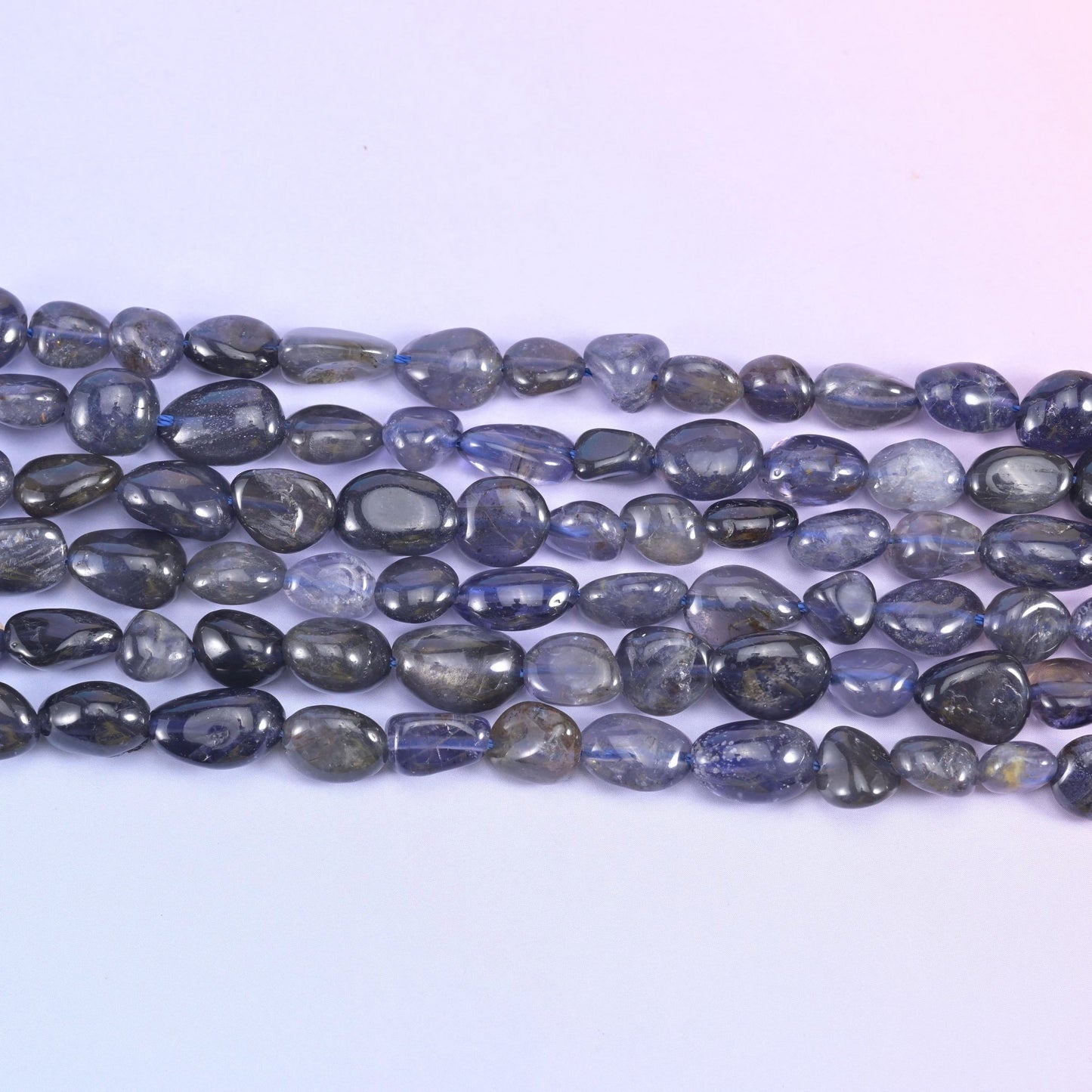 Iolite nuggets in inky blue-violet