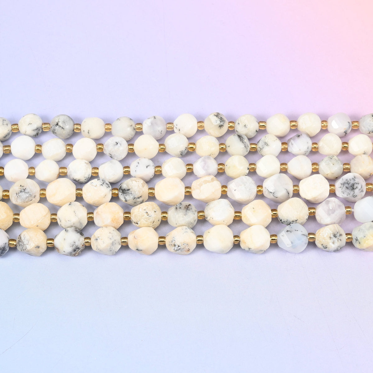 White Opal in warm ivory and chalk white