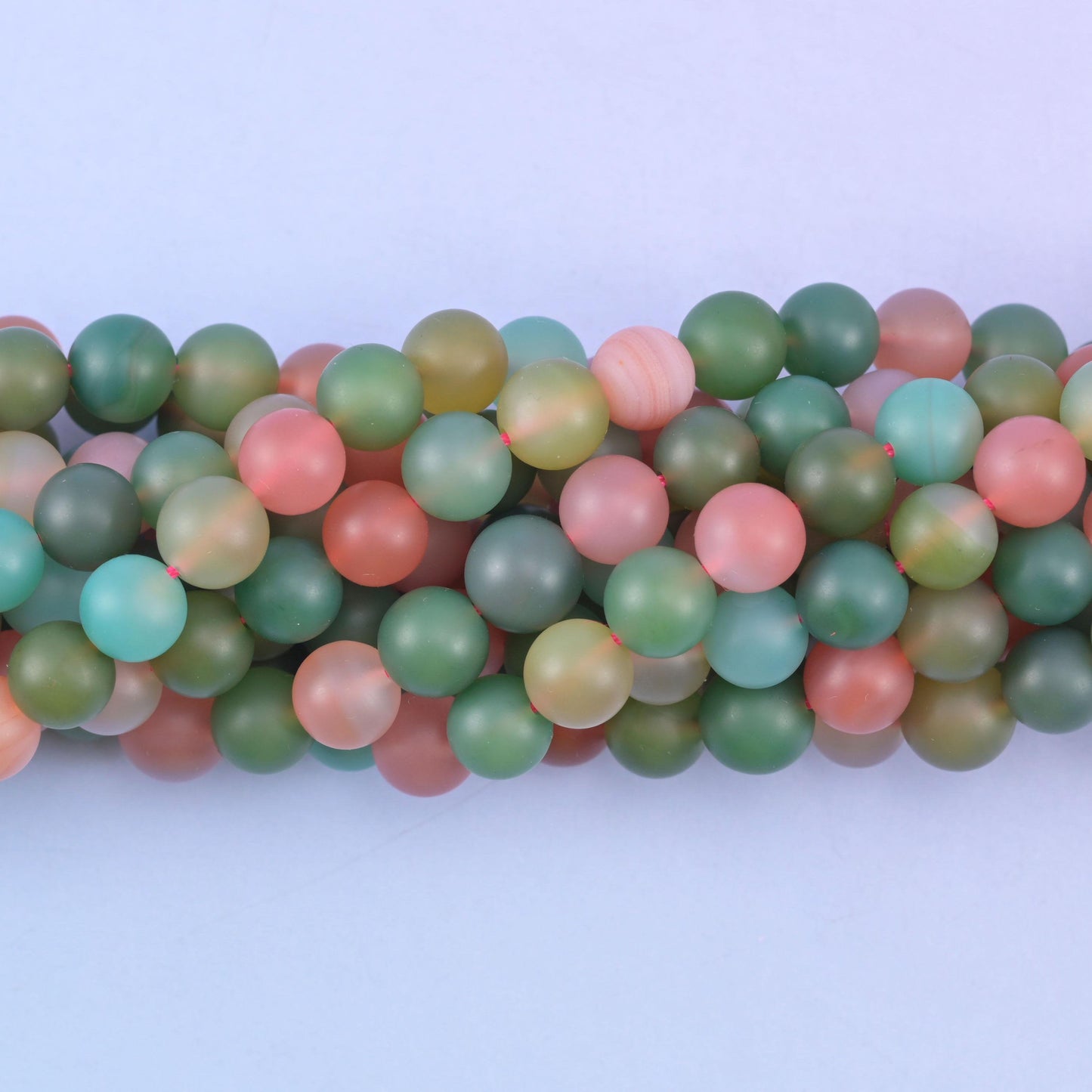 Matte round cut Yanyuan Agate beads