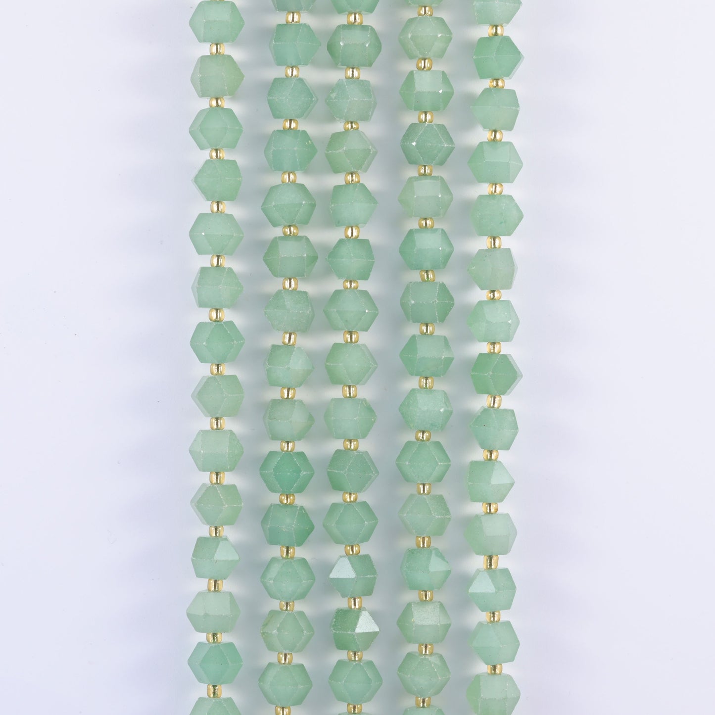 Faceted 8 Sides Diamond Rhombus Beads, cut so light bounces off several angles at once.
