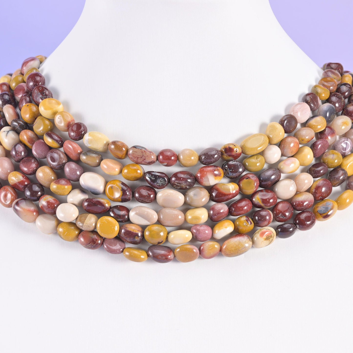 Mookaite jasper beads, pebble nugget, 6-8mm and 8-12mm