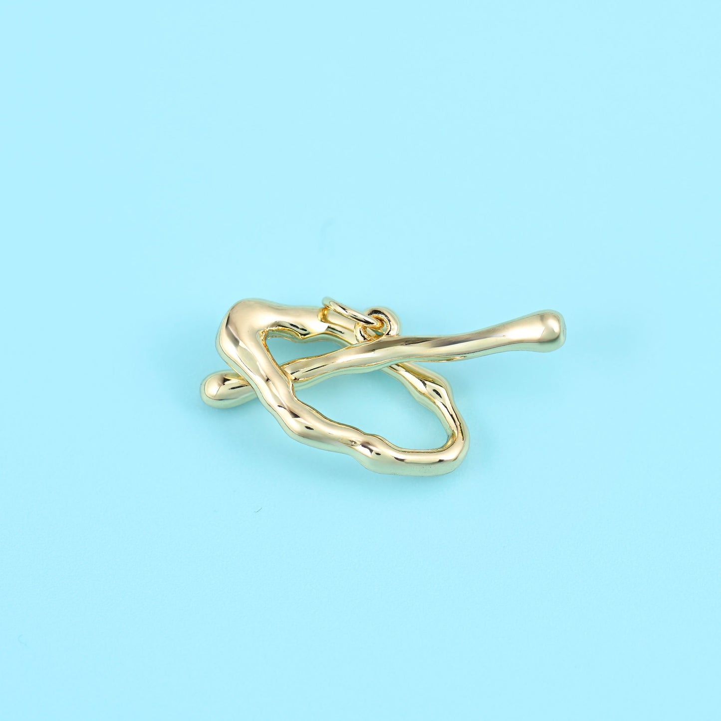 18K Gold Filled Freeform Toggle Clasp, sold per piece