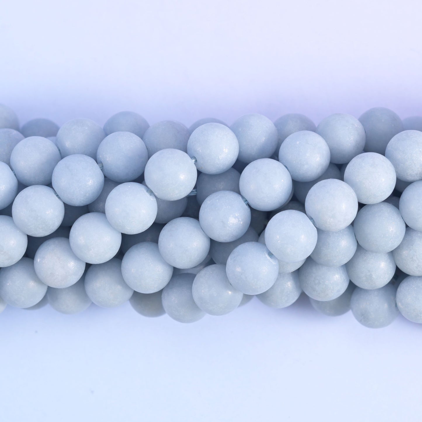 Angelite Matte Round Beads 4mm 6mm 8mm 10mm Jewelry Making 15 Inch Strand