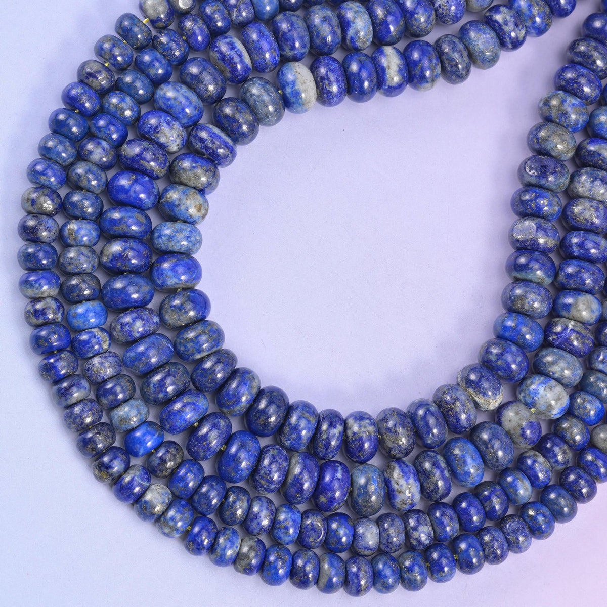 Lapis Lazuli rondelle beads, approximately 90 beads per strand