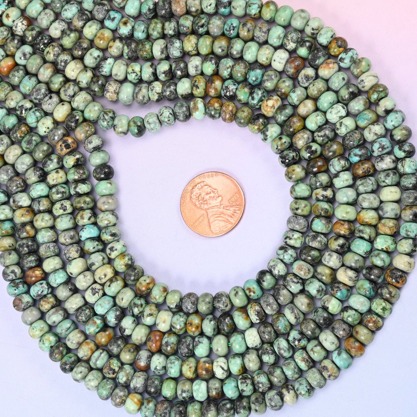 African Howlite Smooth Rondelle Beads 4x6mm 5x8mm, 4x6mm approximately 80 beads / 5x8mm approximately 72 beads