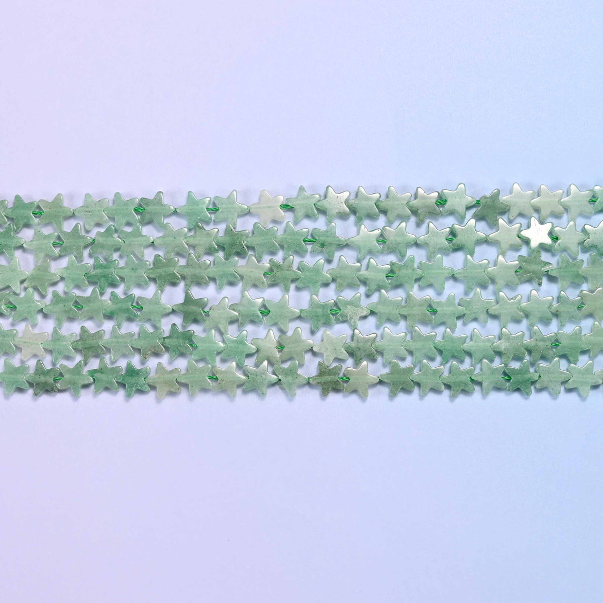 Green aventurine beads in soft sage and mint green