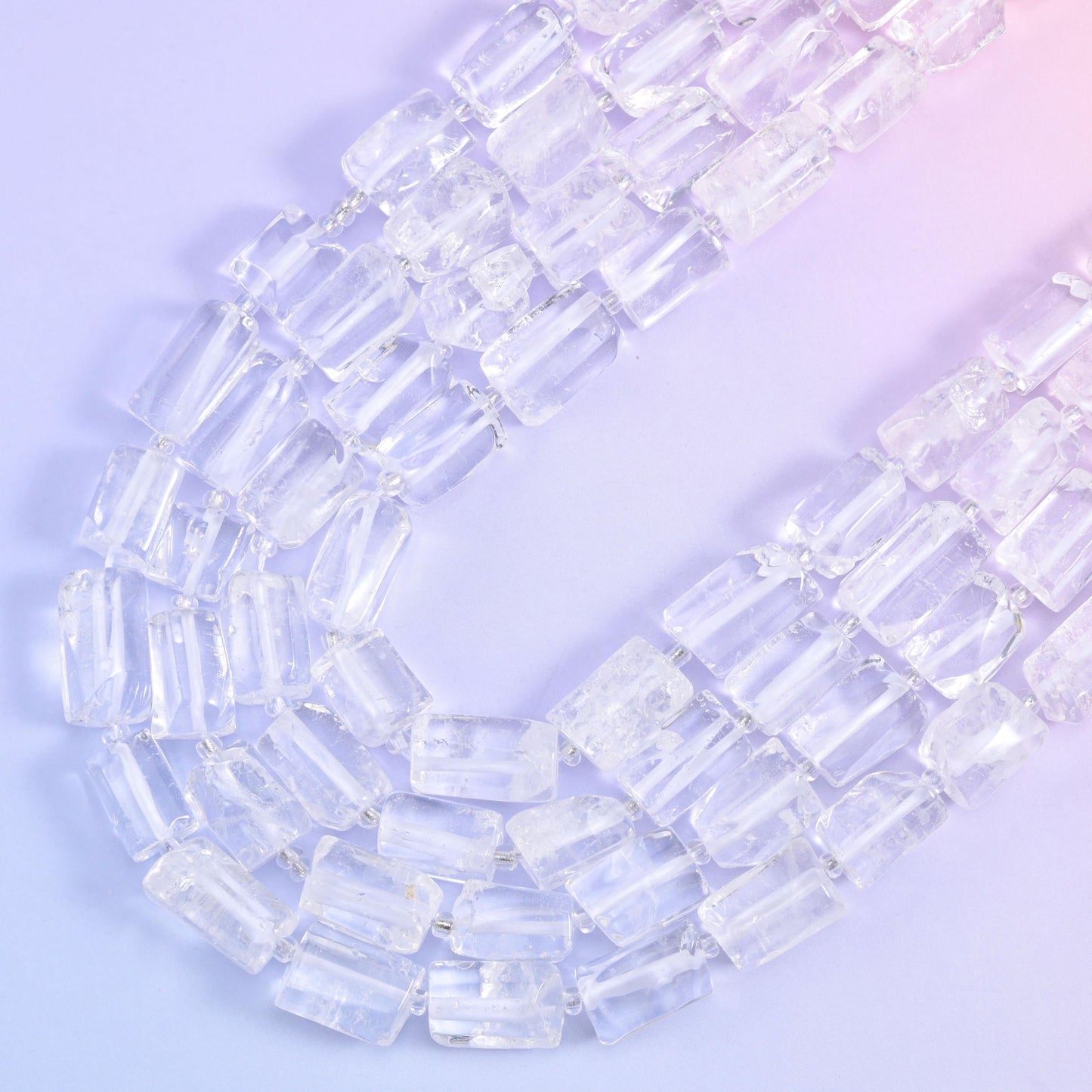 Strands turning in a deep U, showing how the rectangular tubes stack flat against one another