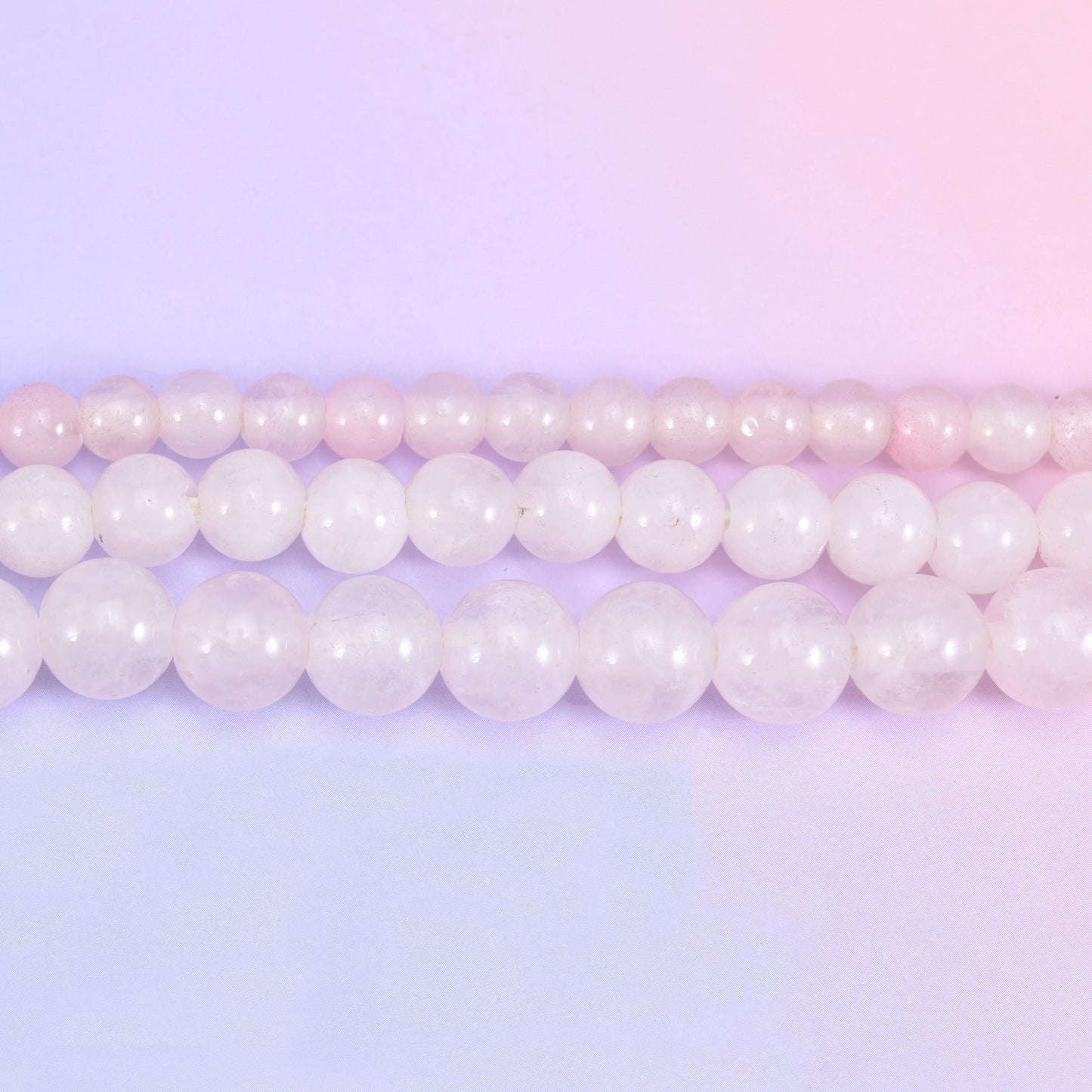 Rose Quartz beads, smooth round, 6mm, 8mm, 10mm