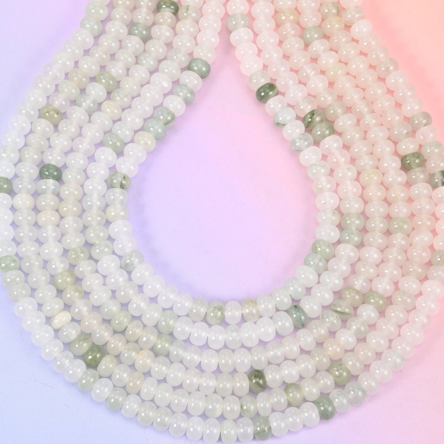 Tianshan Jade Smooth Rondelle Beads, hole 1.0mm or 1.2mm