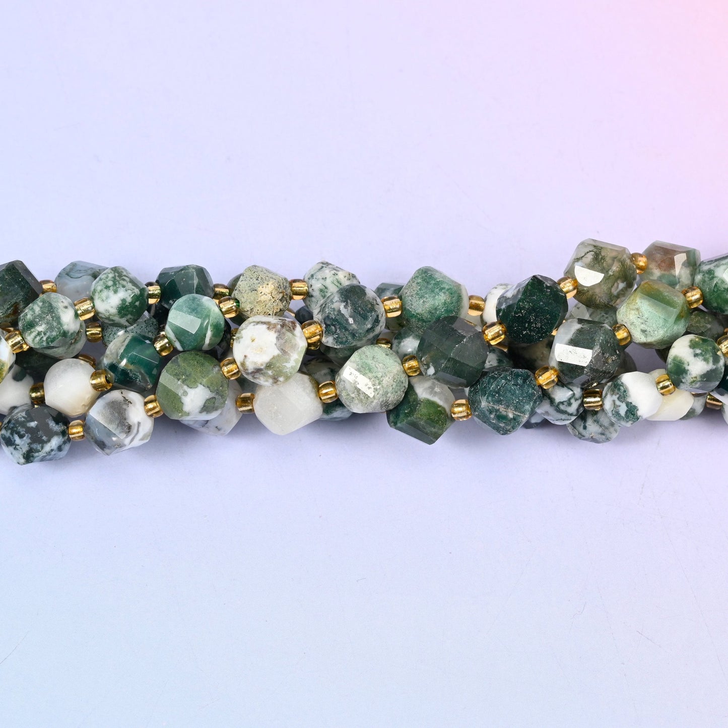 Tree Agate beads, sold per 15 inch strand