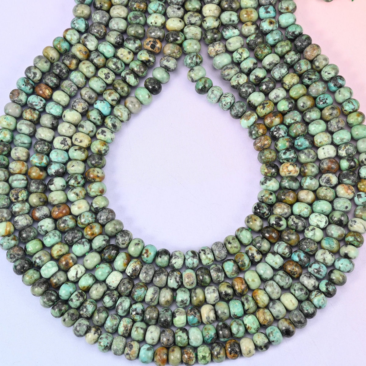 African Howlite Smooth Rondelle Beads 4x6mm 5x8mm, hole 1.0mm (4x6mm) or 1.2mm (5x8mm), +/- 0.2mm