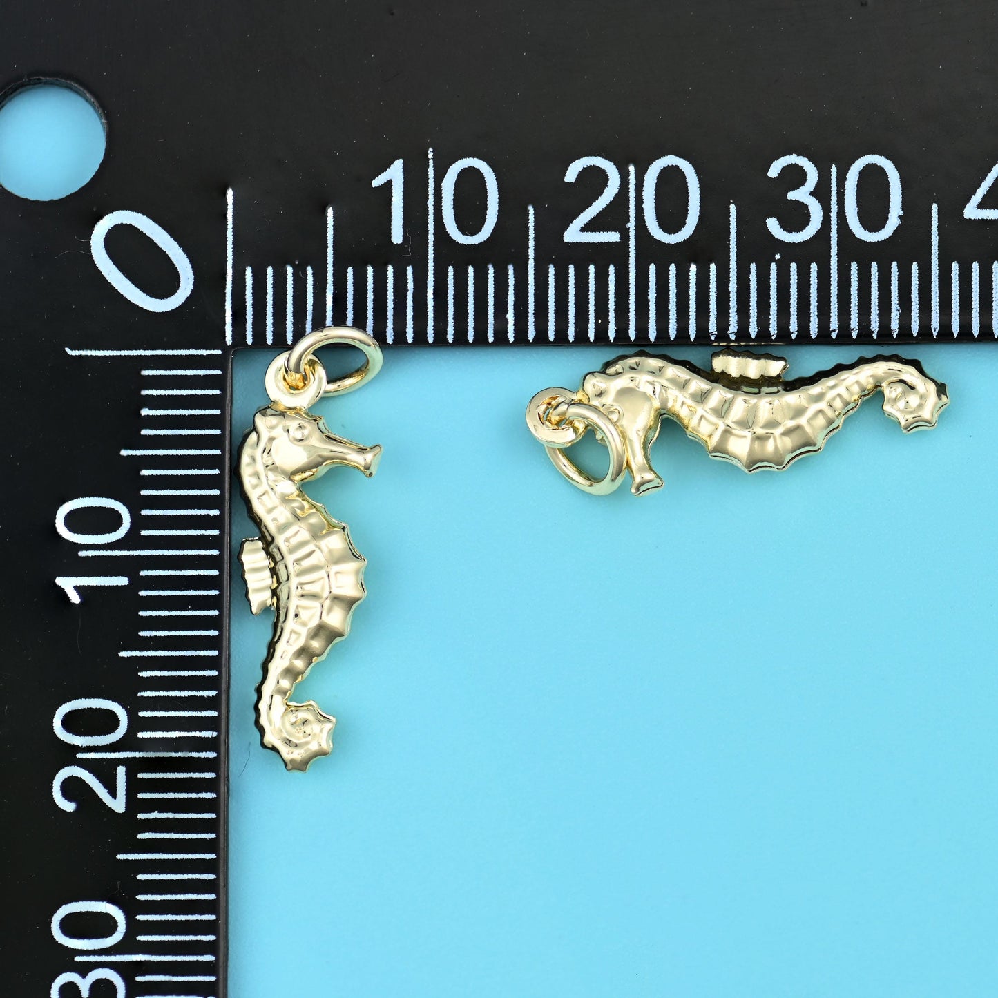 18K Gold Filled Seahorse Charms for DIY Jewelry Making Supply