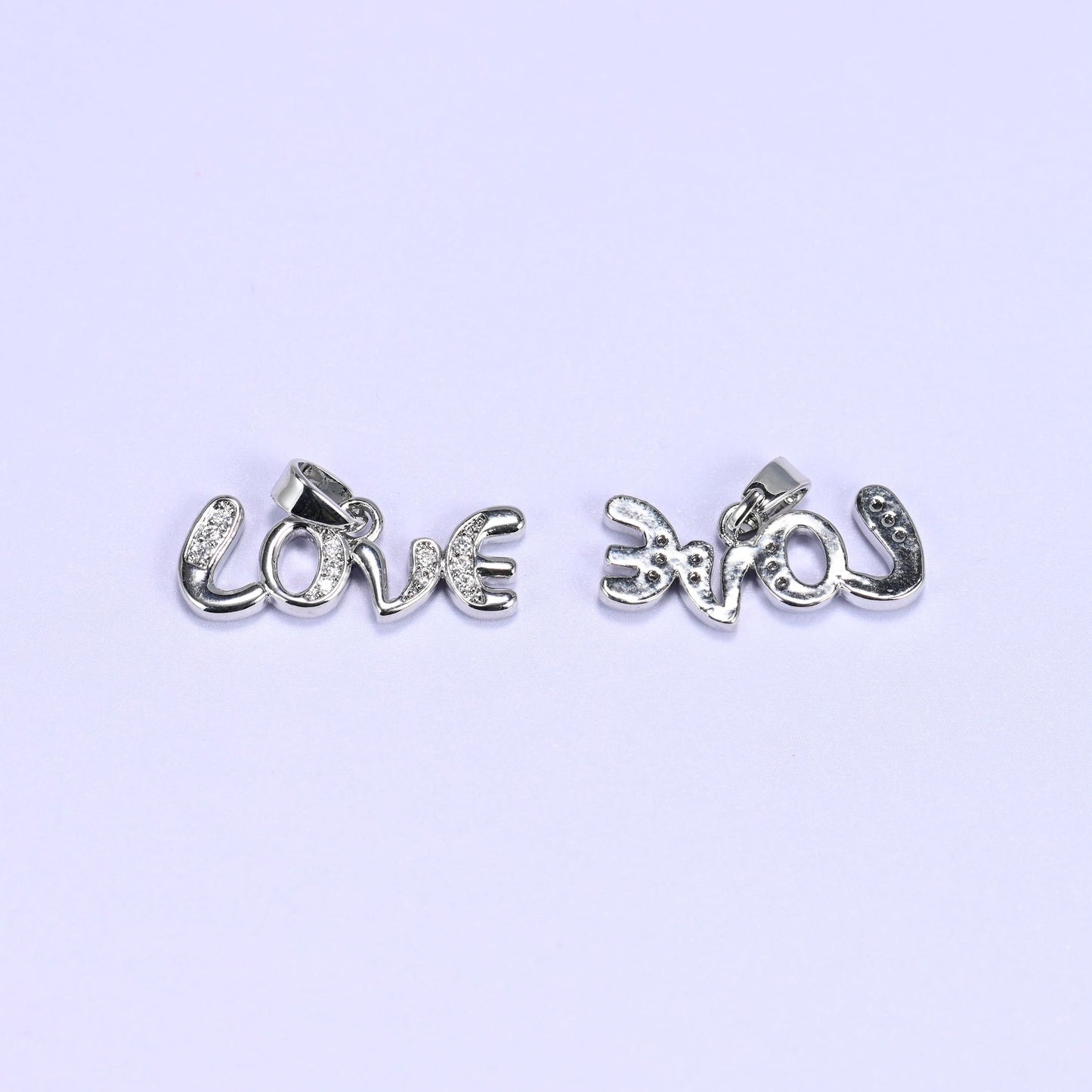 Love Letter Zircon Charms: 18K Gold Filled Pendants, Jewelry Making Supply