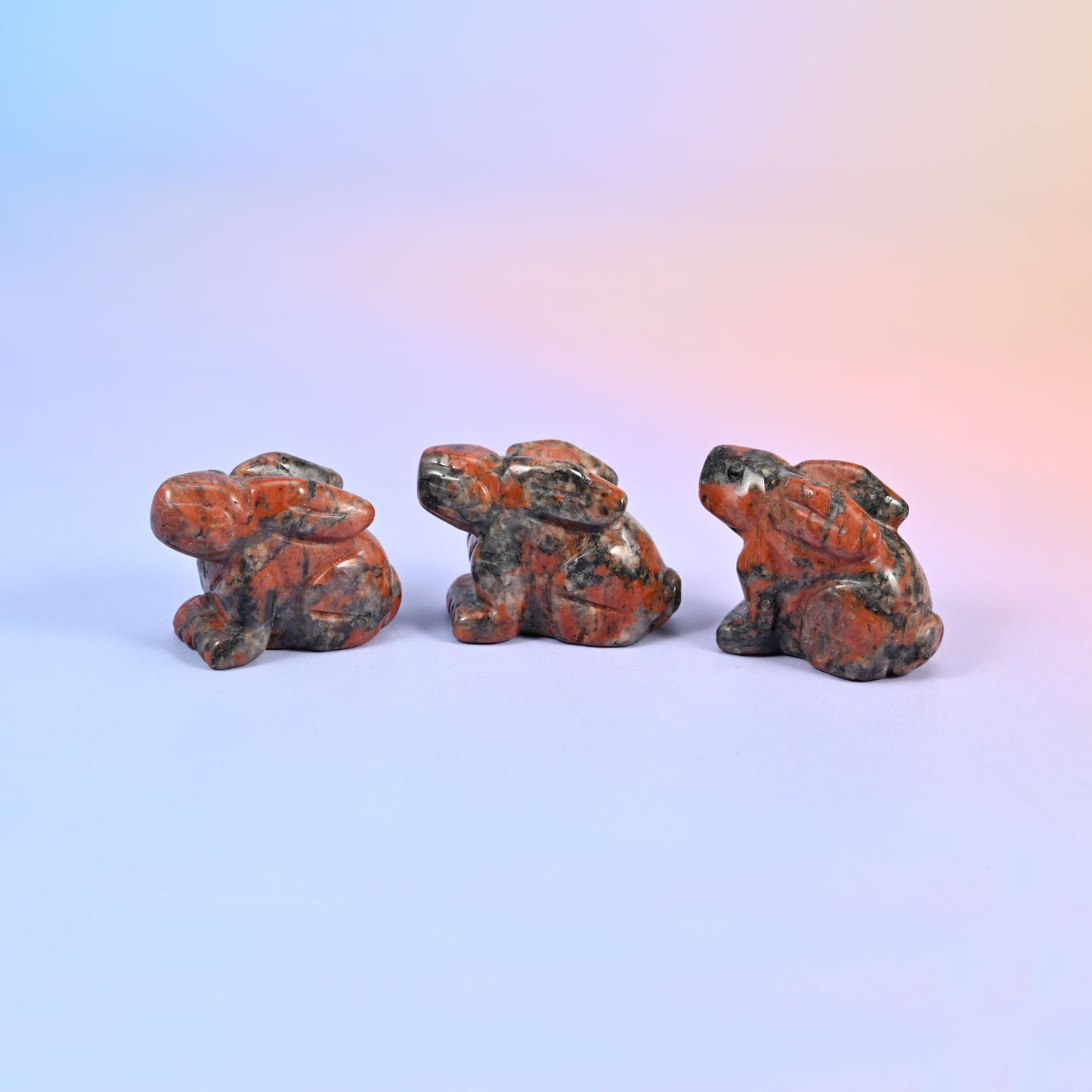 1.5 Inch Laying Down Bunny Crystal Figurines