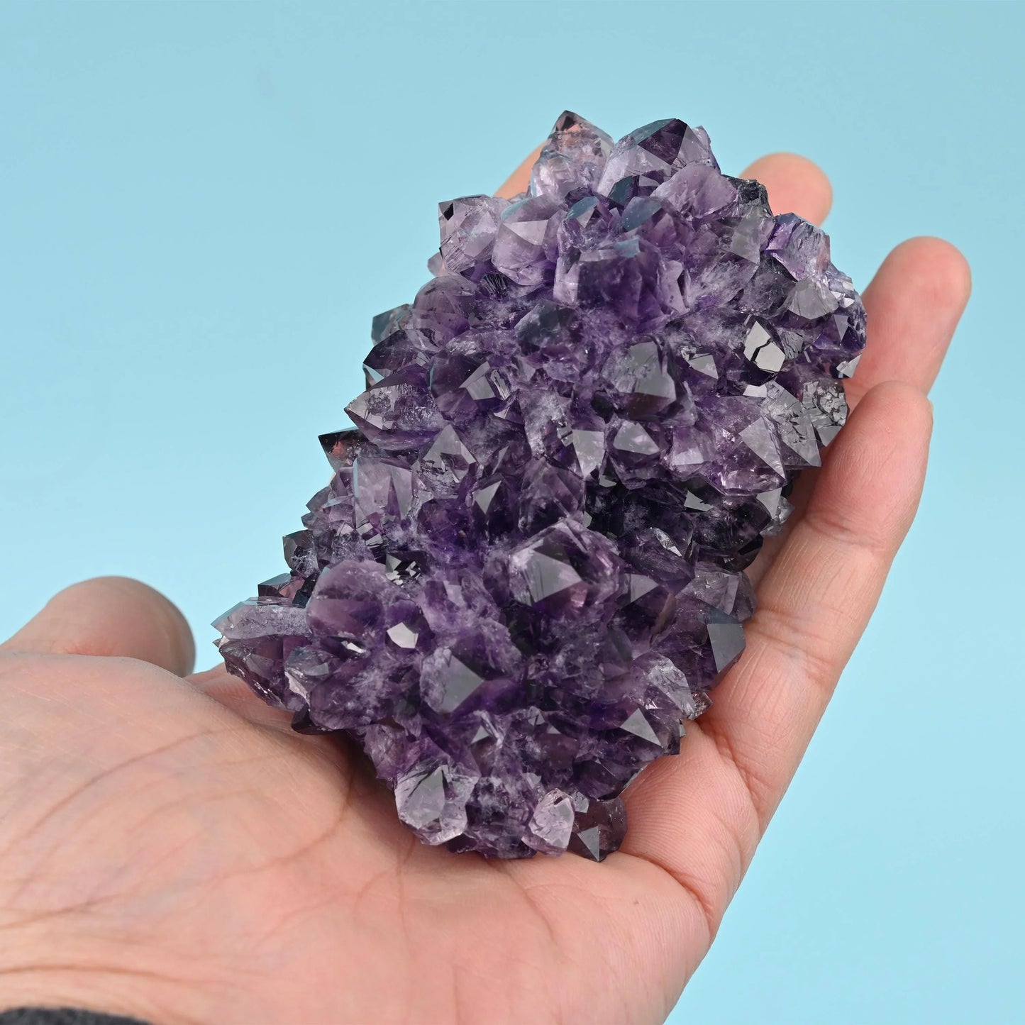Raw Amethyst Quartz Cluster, approximately 13.1 oz.